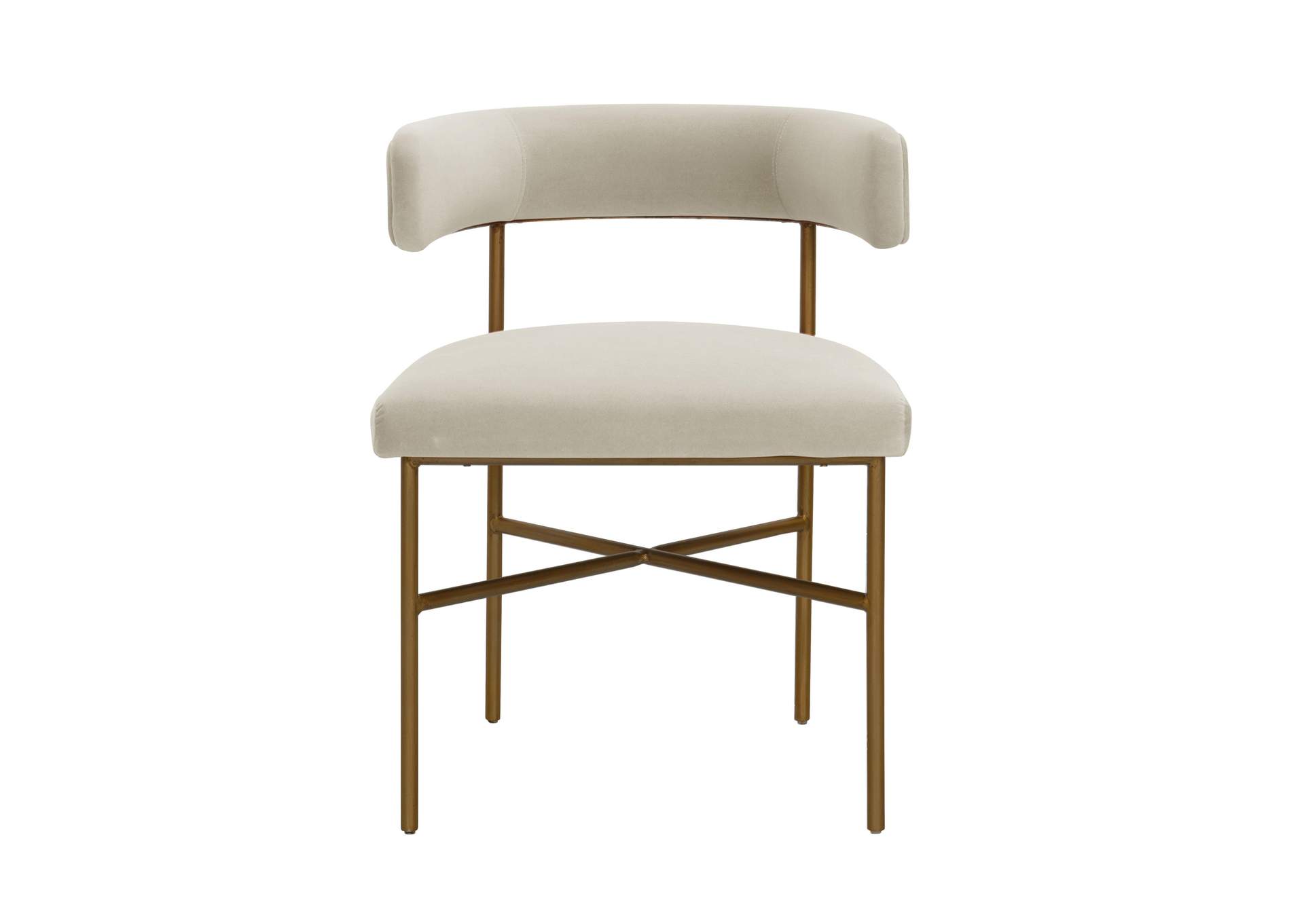 Kim Velvet Chair in Cream image 6