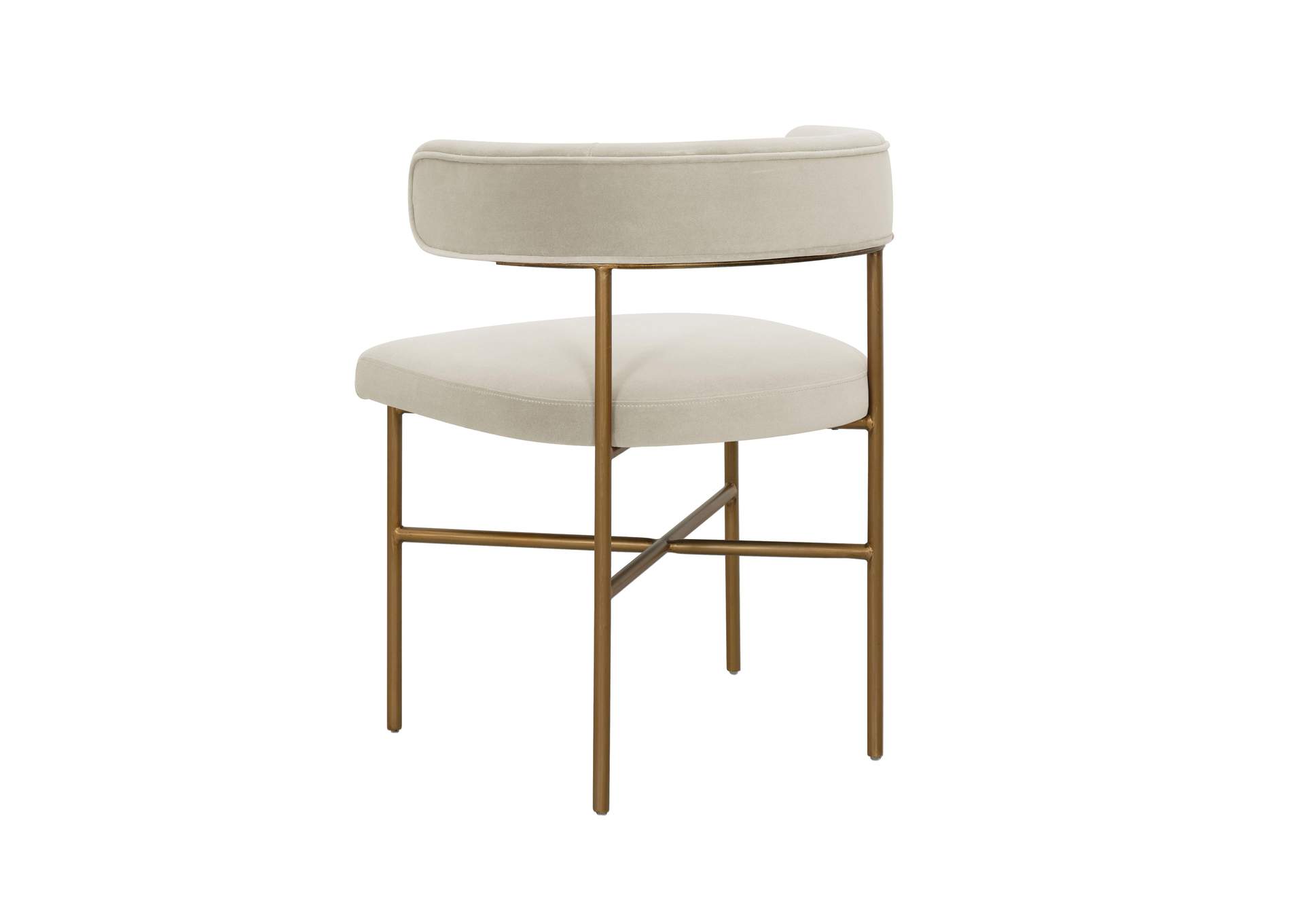 Kim Velvet Chair in Cream image 7