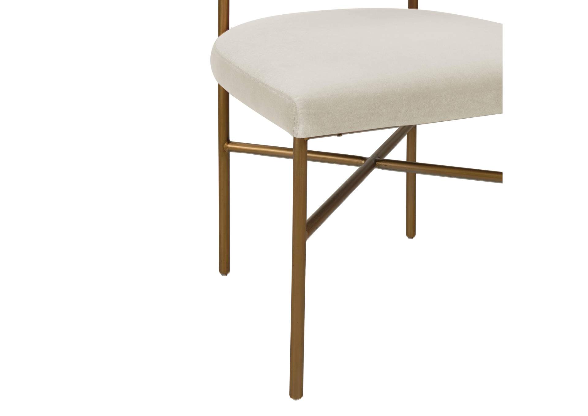 Kim Velvet Chair in Cream image 8