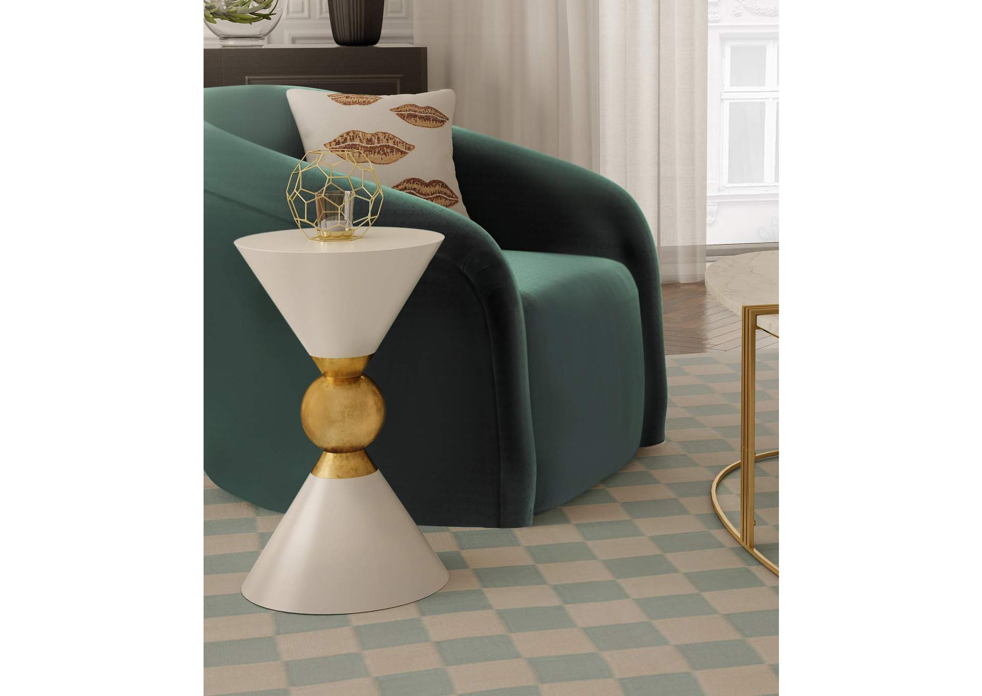 Balhi White Side Table image 3