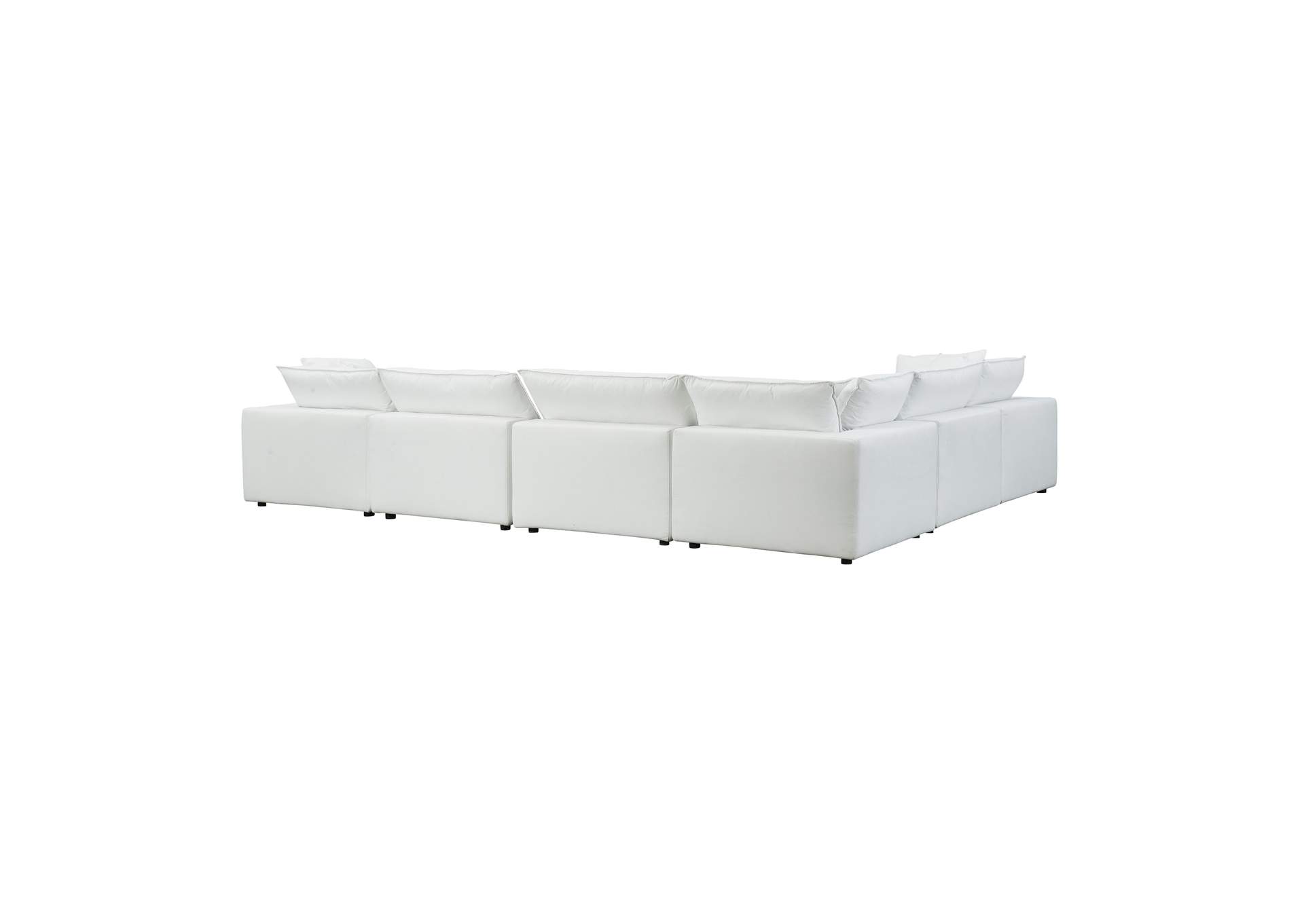 Cali Pearl Performance Fabric Modular Large Chaise Sectional image 6