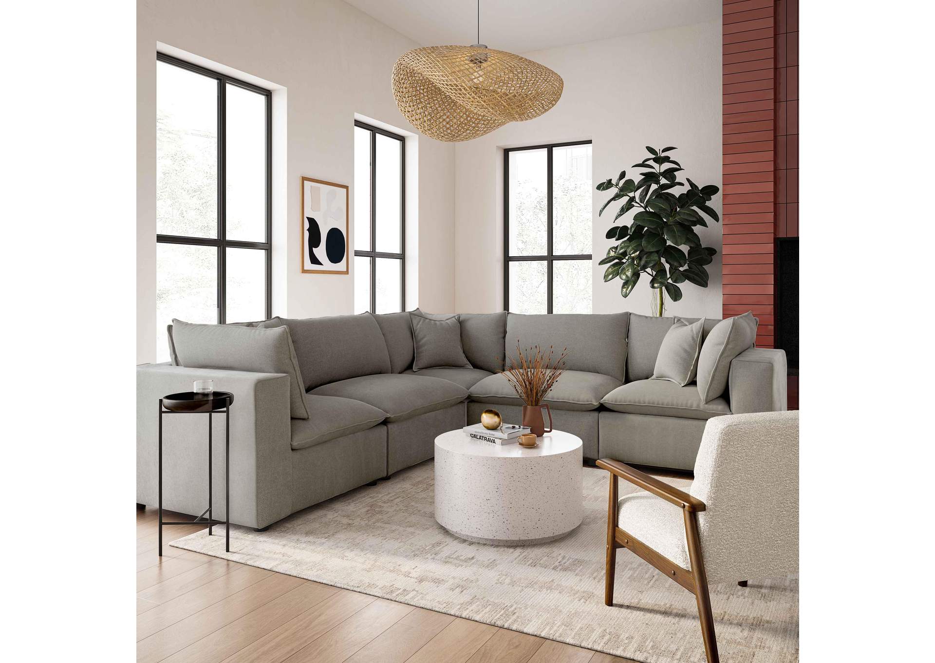 Cali Slate Performance Fabric Modular L - Sectional image 3