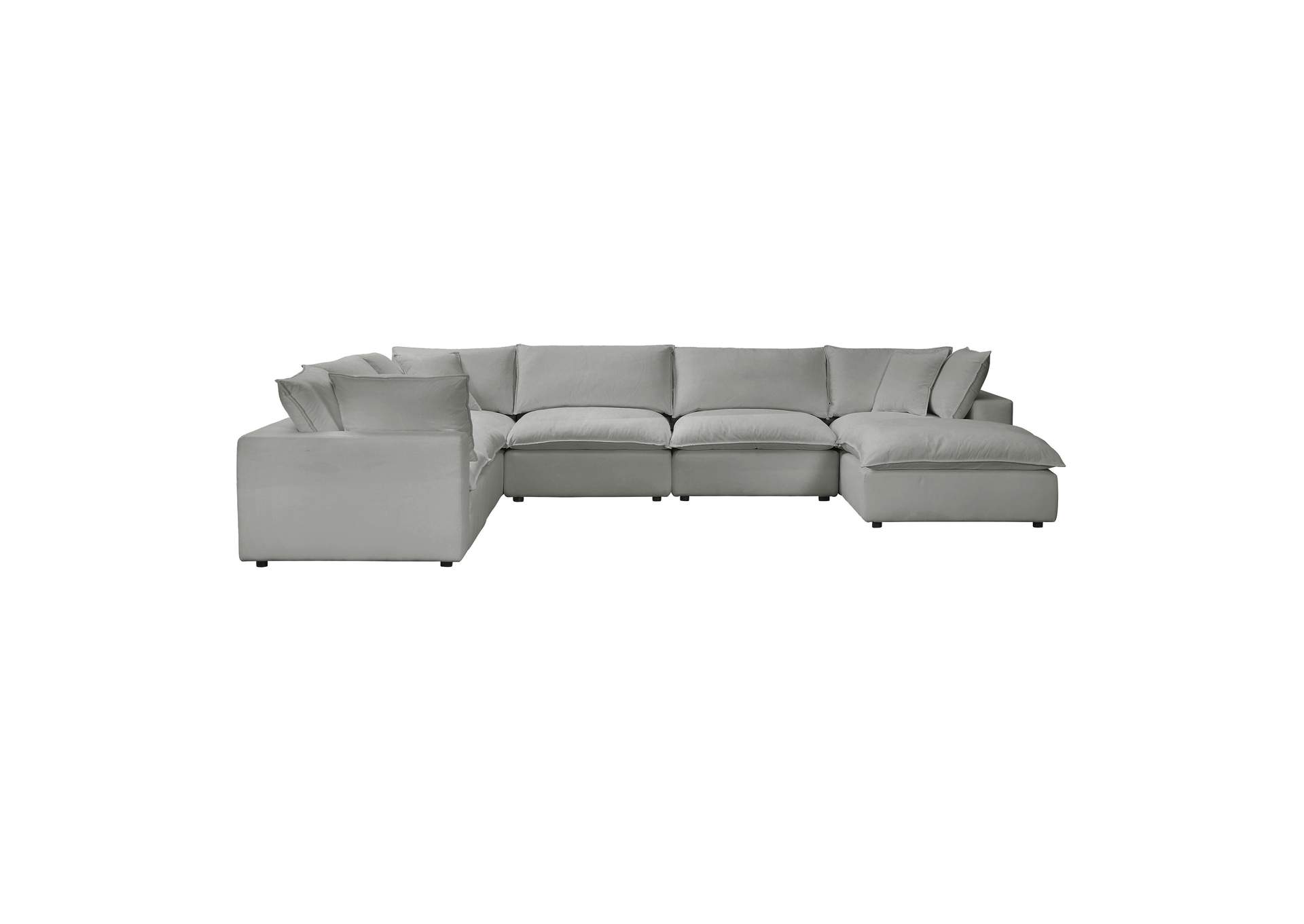 Cali Slate Performance Fabric Modular Large Chaise Sectional image 1