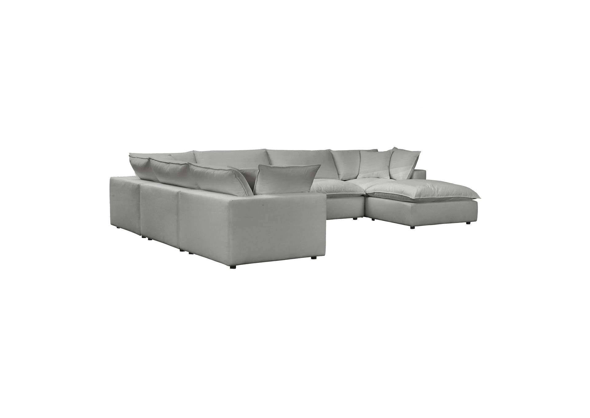 Cali Slate Performance Fabric Modular Large Chaise Sectional image 5