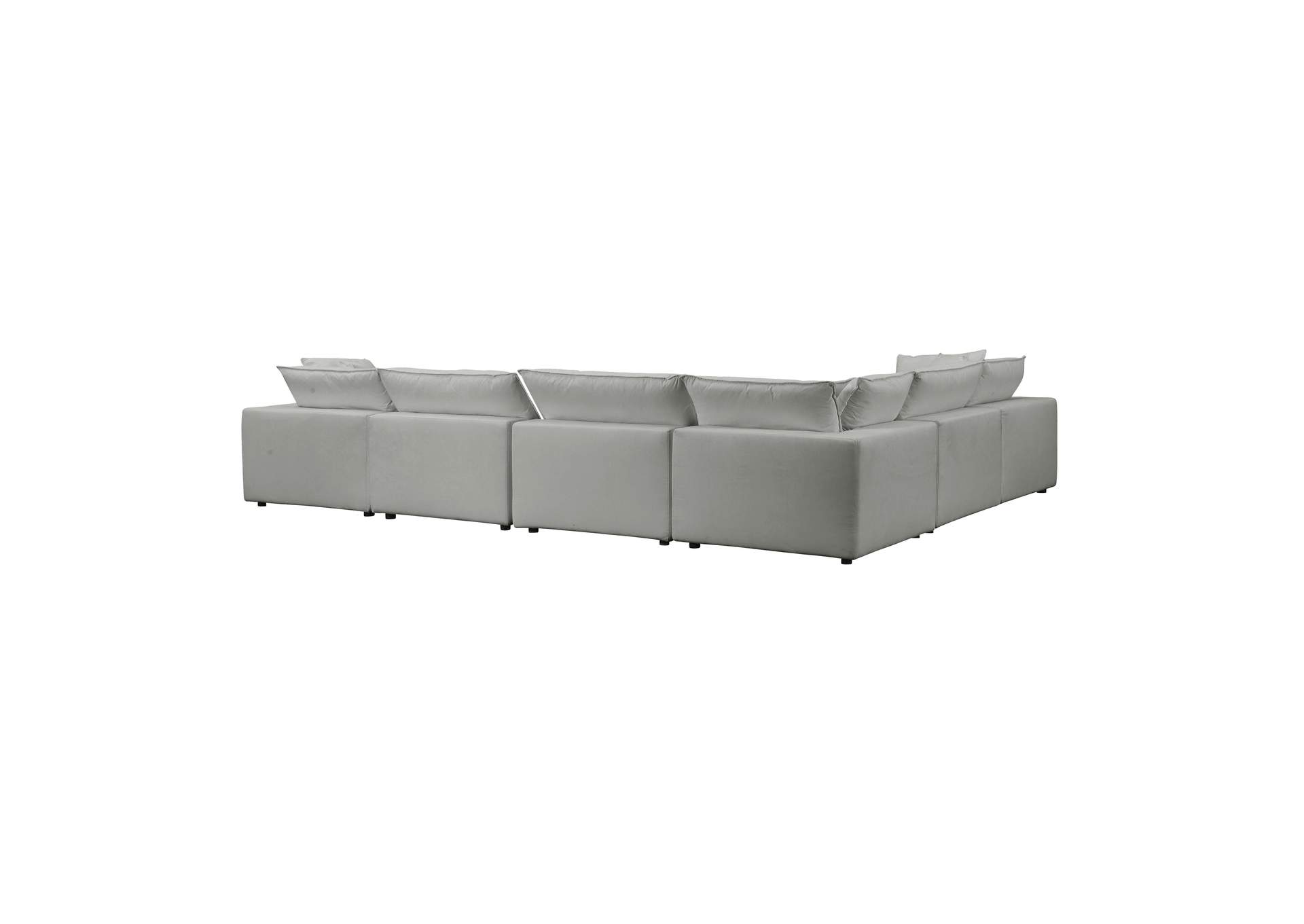 Cali Slate Performance Fabric Modular Large Chaise Sectional image 6