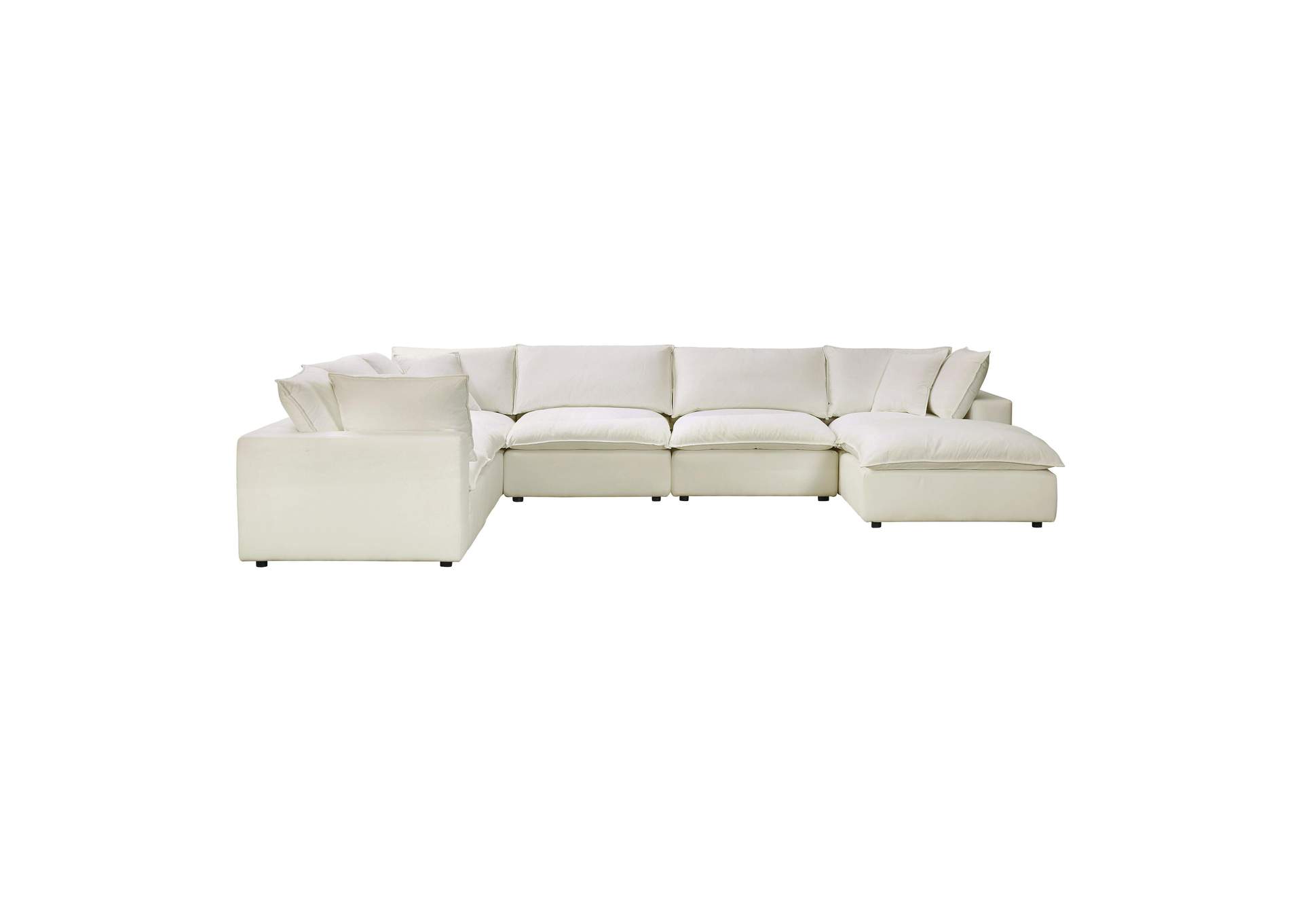 Cali Natural Performance Fabric Modular Large Chaise Sectional image 1