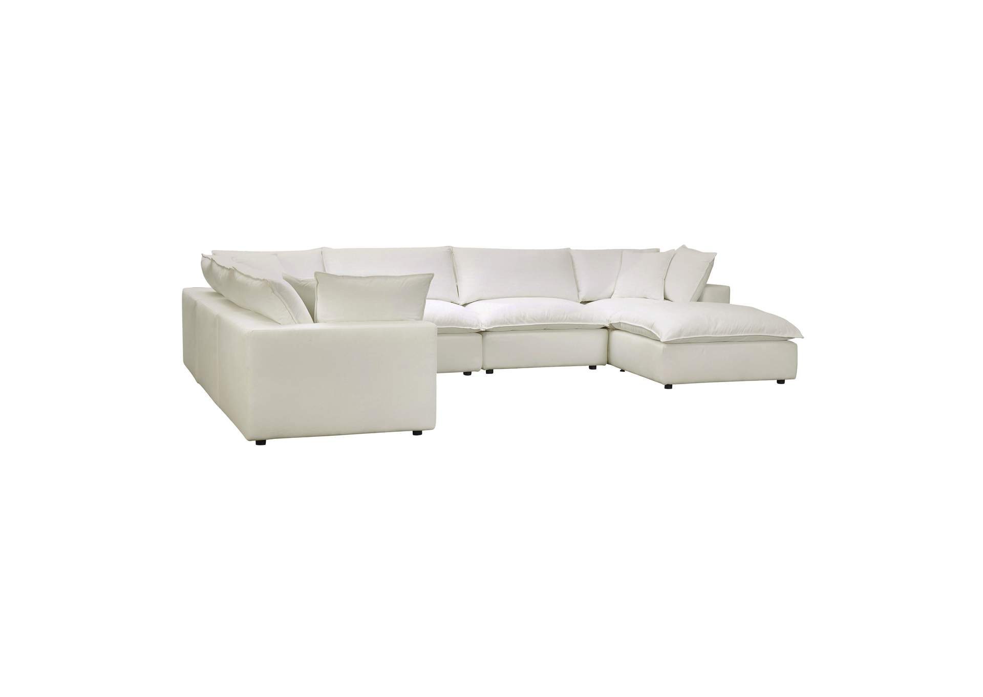 Cali Natural Performance Fabric Modular Large Chaise Sectional image 4