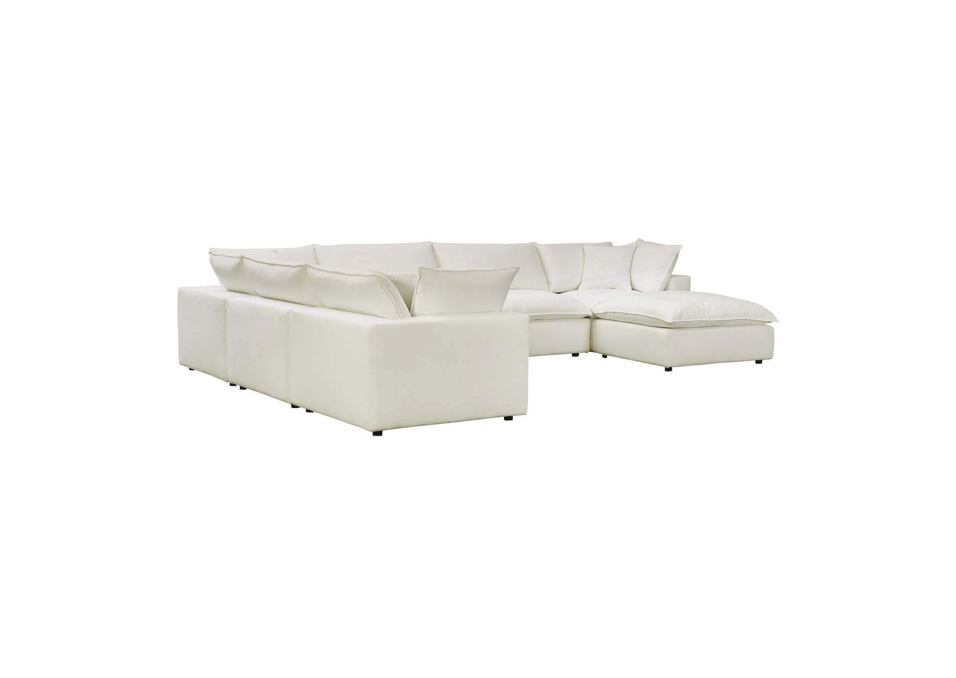 Cali Natural Performance Fabric Modular Large Chaise Sectional image 5