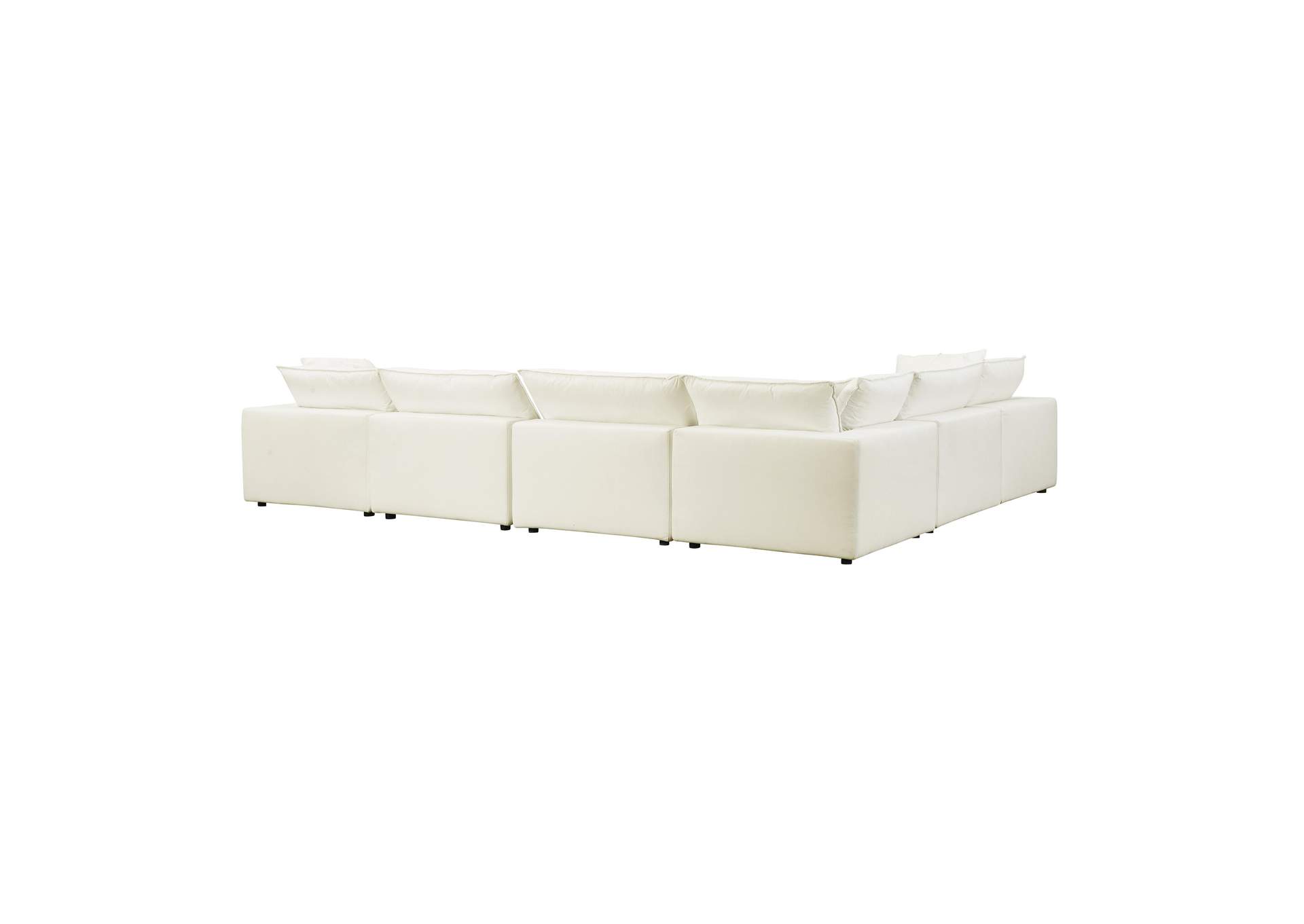 Cali Natural Performance Fabric Modular Large Chaise Sectional image 6