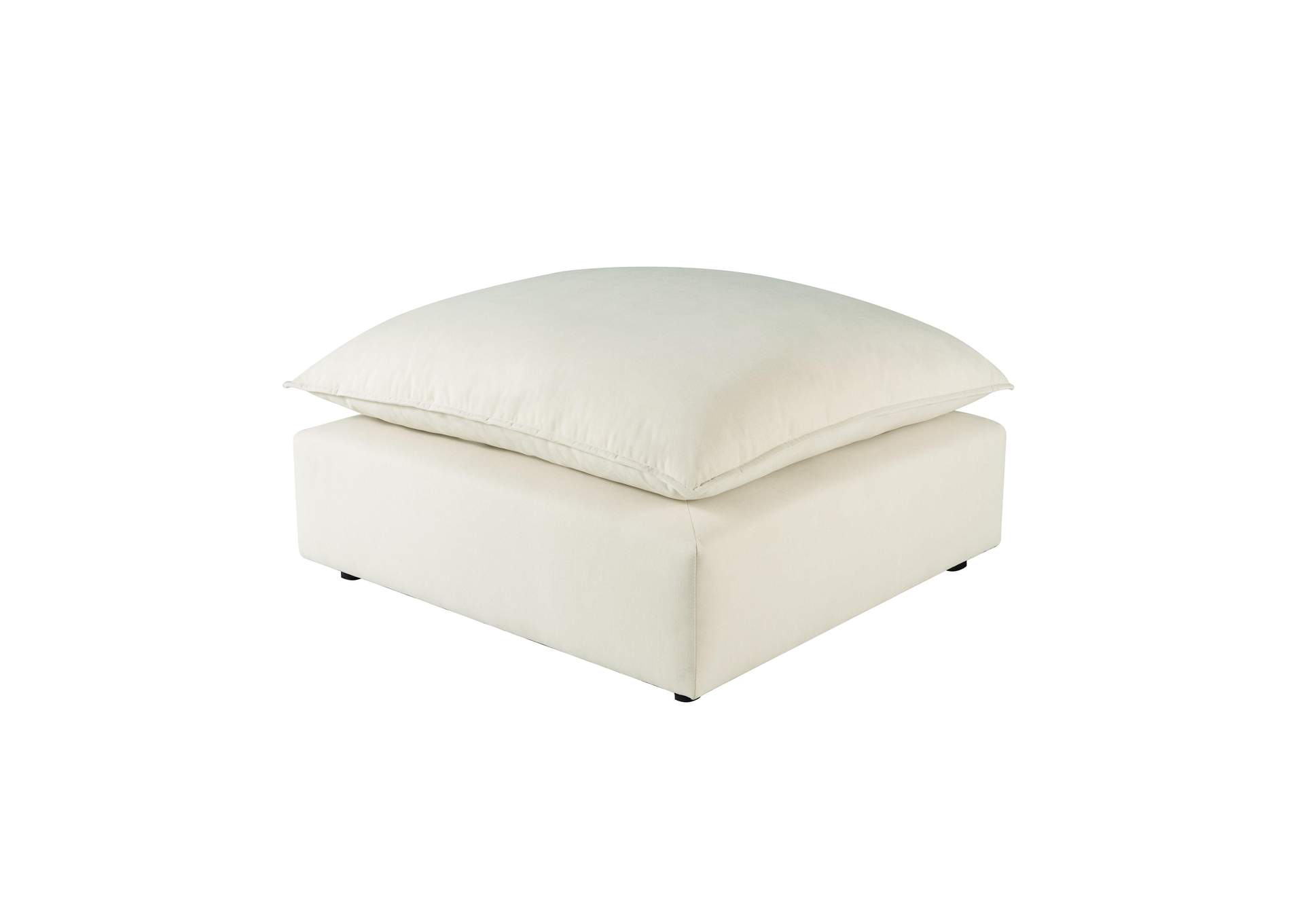 Cali Natural Performance Fabric Ottoman image 1