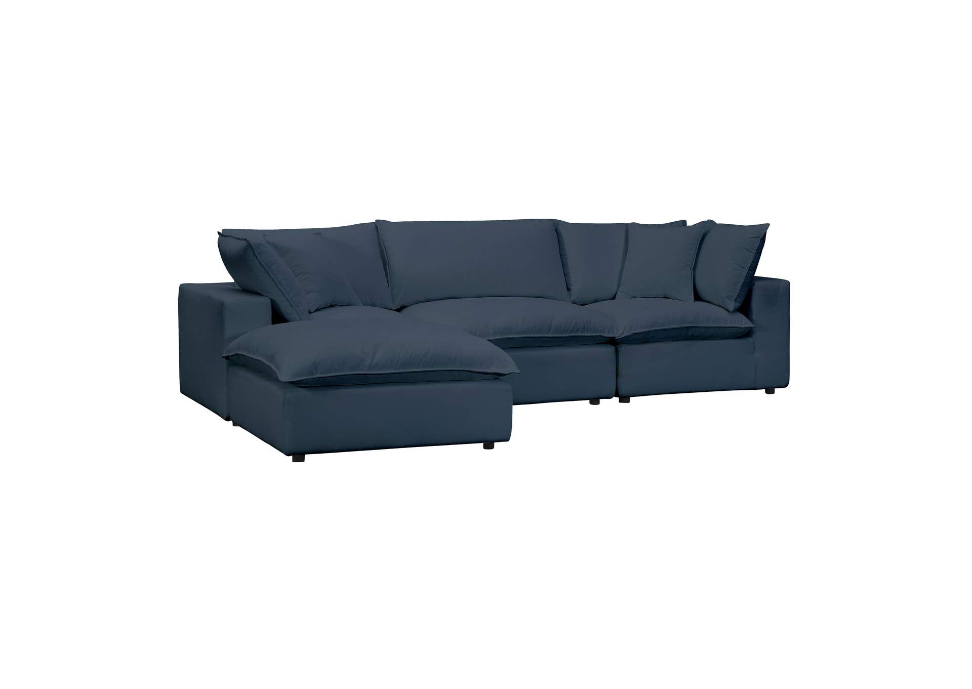 Cali Navy Performance Fabric Modular 4 Piece Sectional image 1