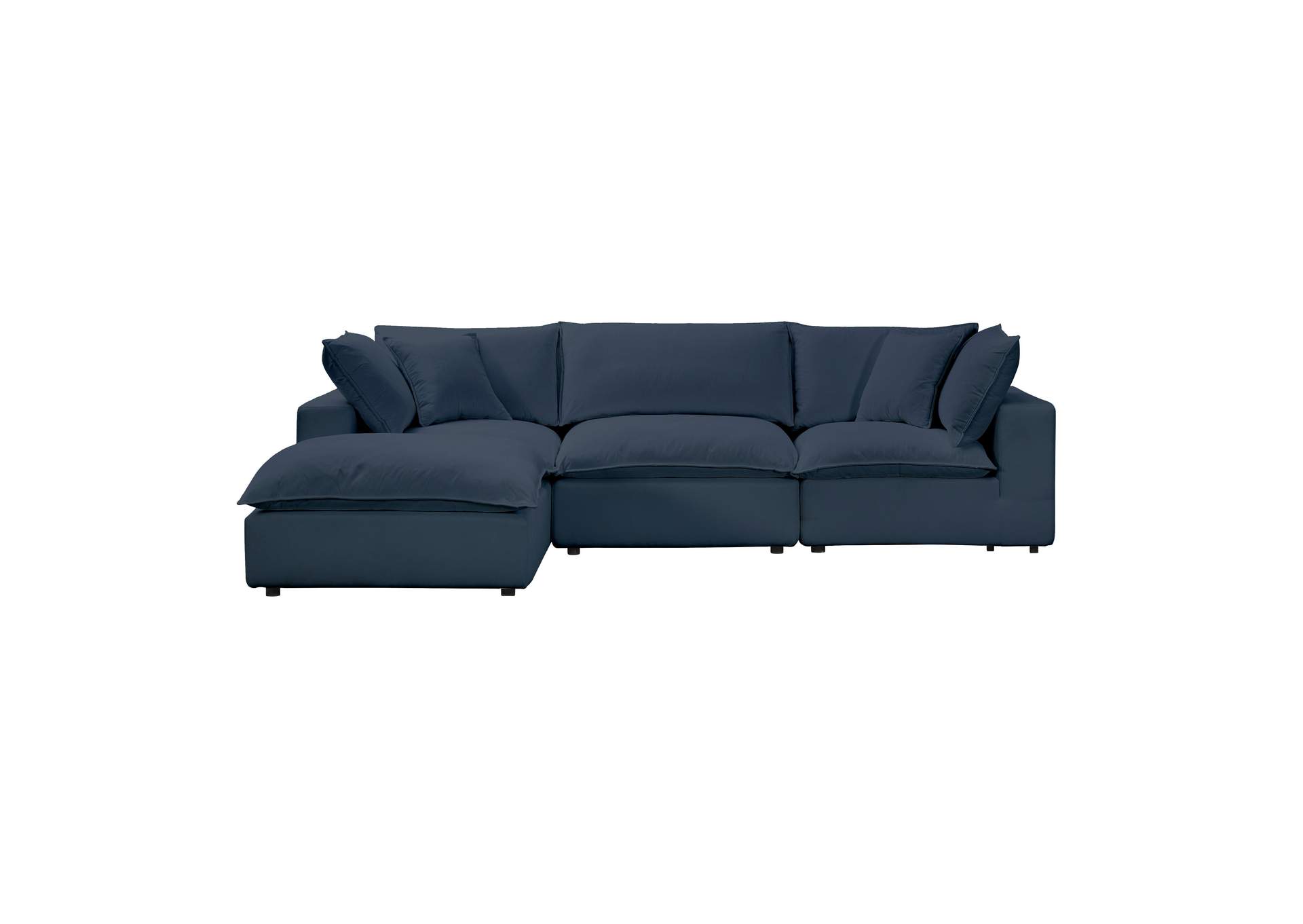 Cali Navy Performance Fabric Modular 4 Piece Sectional image 4