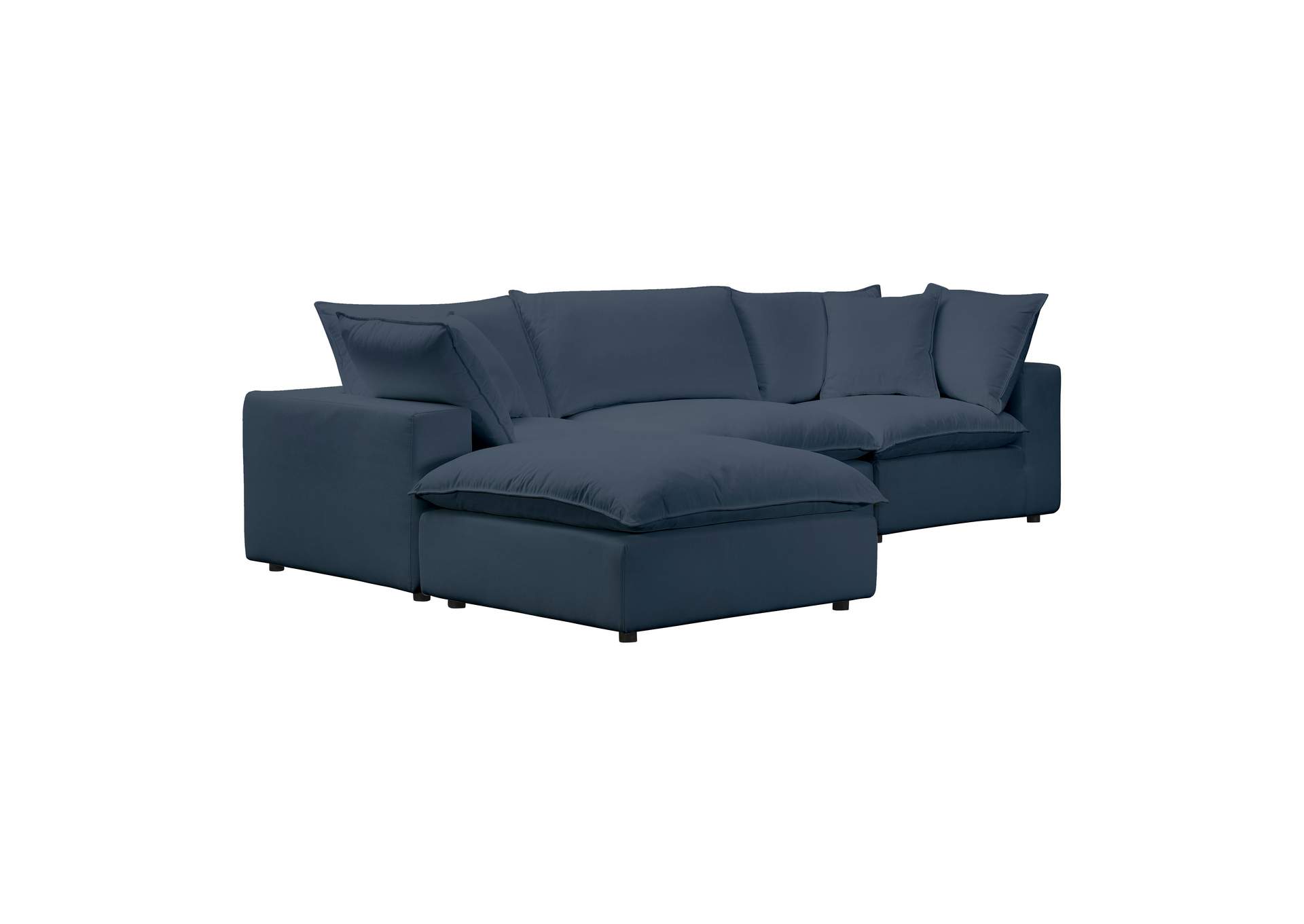Cali Navy Performance Fabric Ottoman image 6