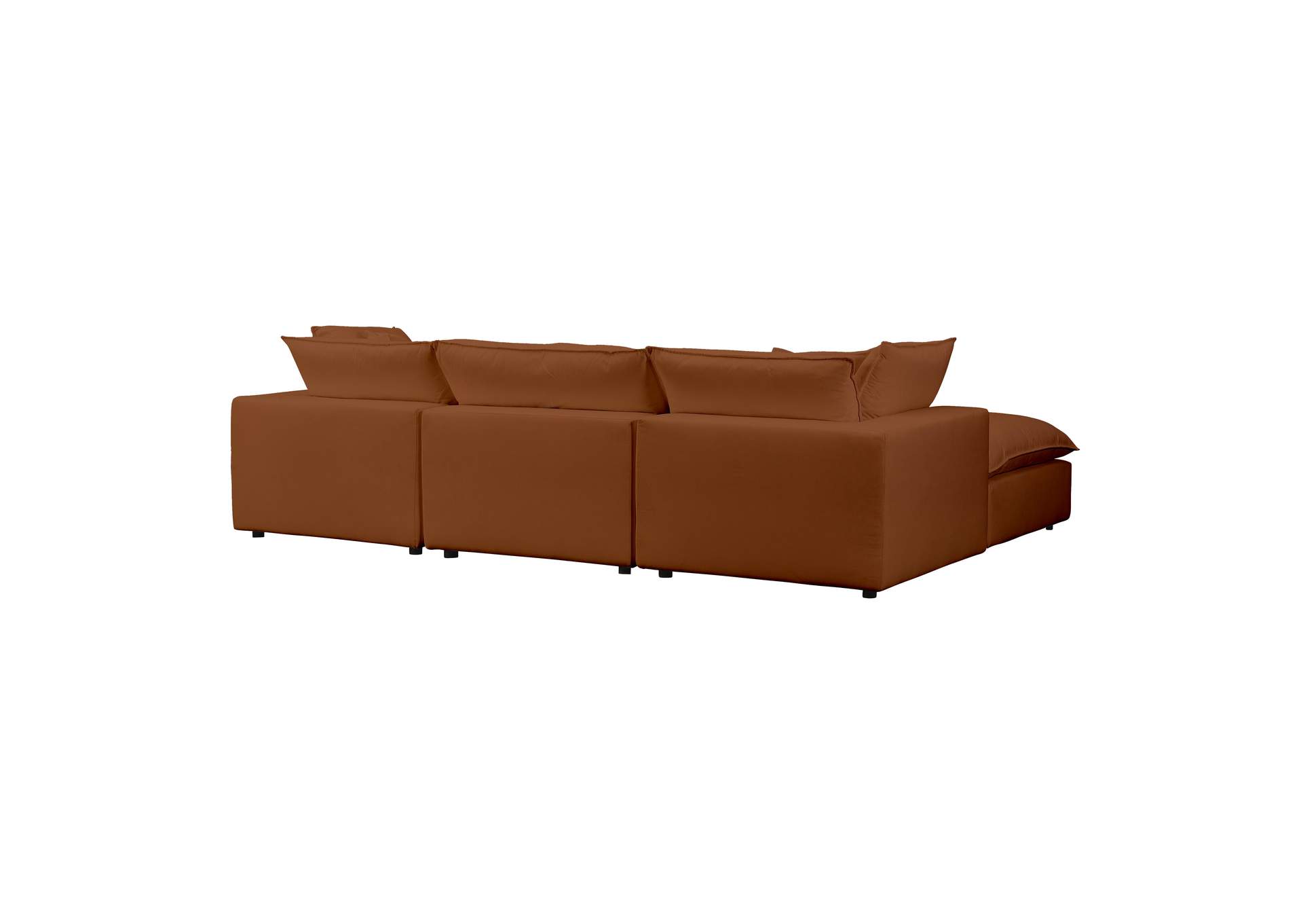 Cali Rust Performance Fabric Modular 4 Piece Sectional image 6