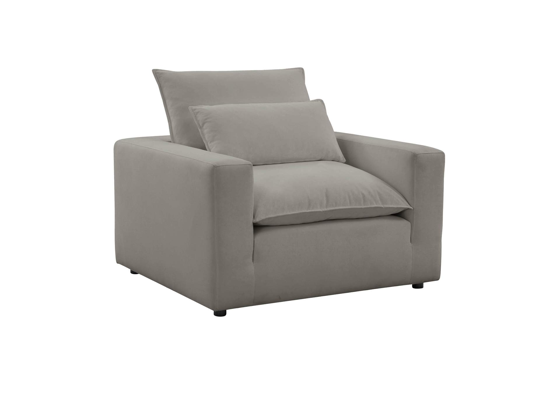 Cali Slate Performance Fabric Arm Chair image 1