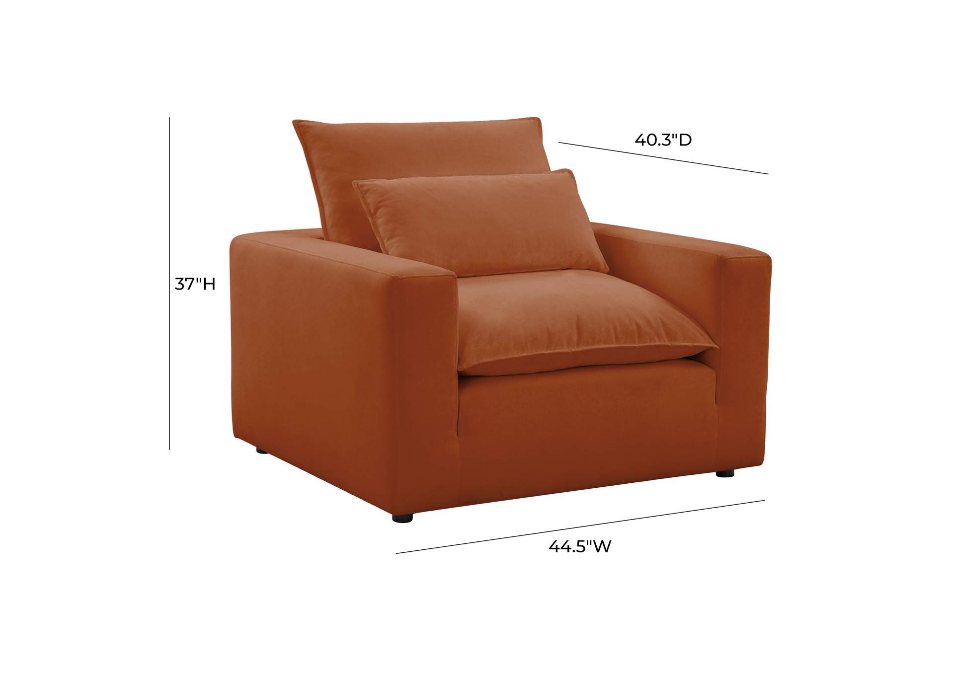 Cali Rust Performance Fabric Arm Chair image 6