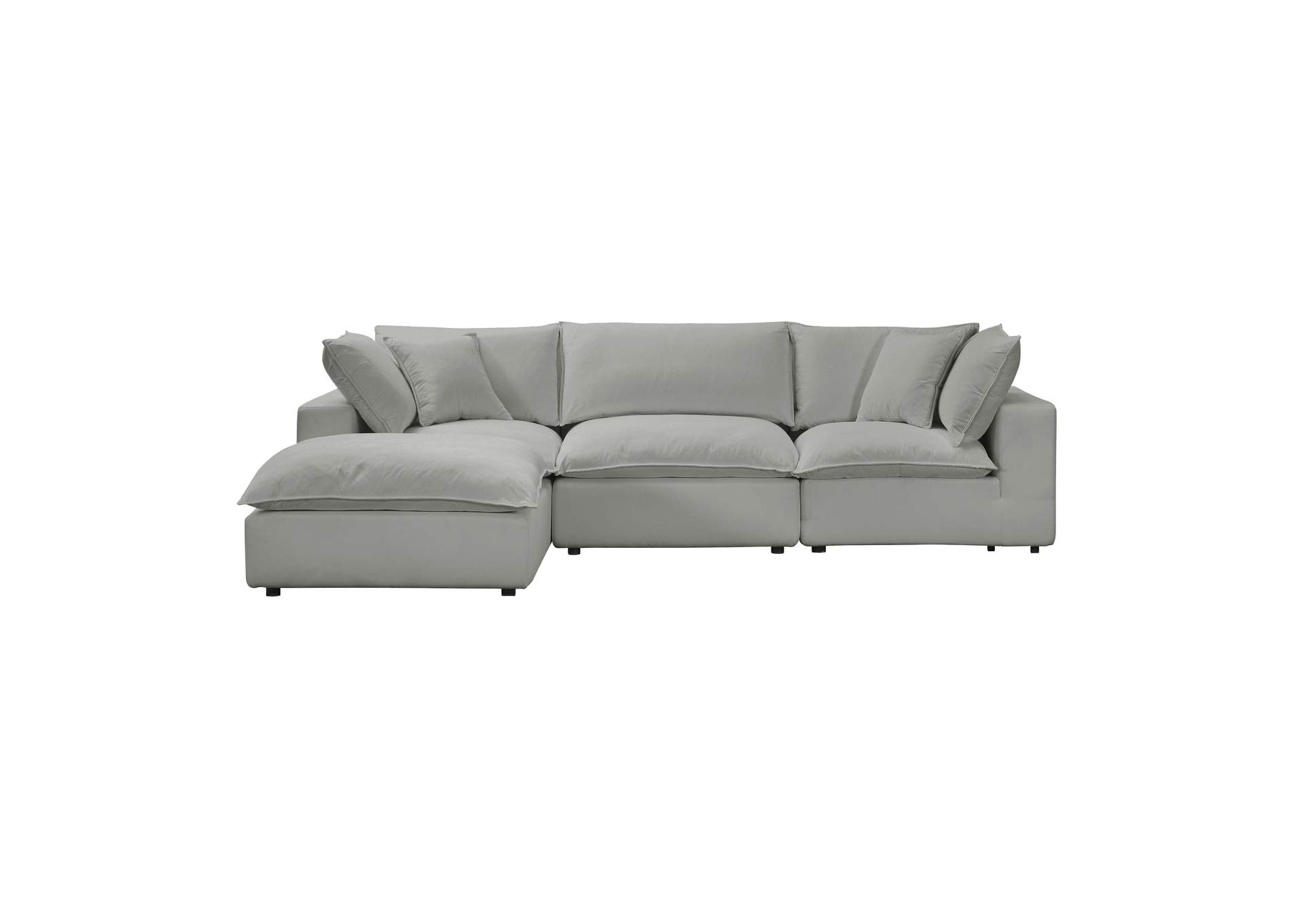 Cali Slate Performance Fabric Modular 4 Piece Sectional image 4
