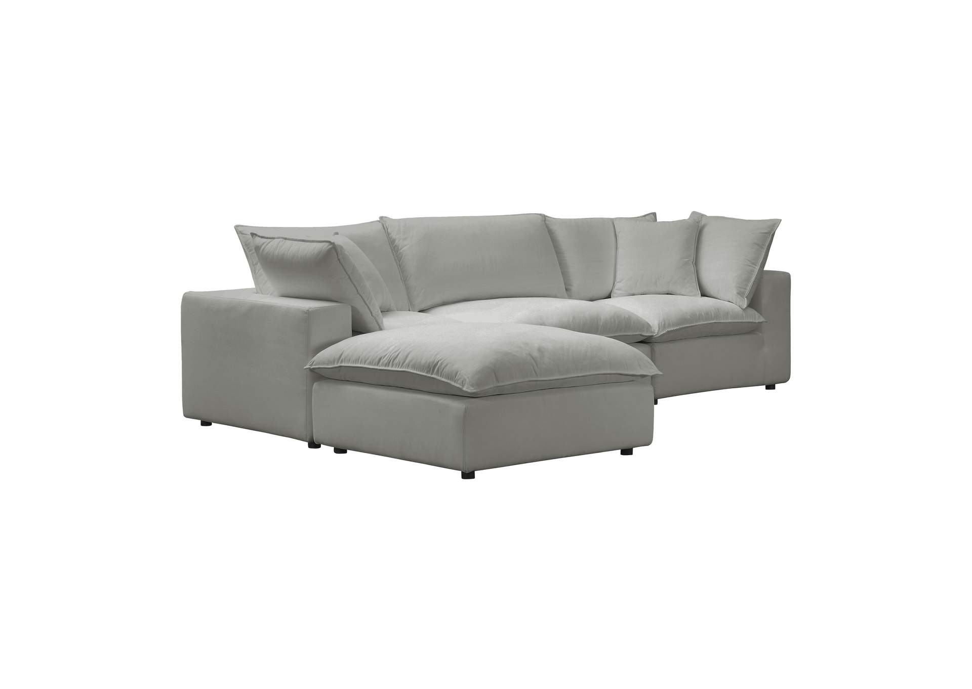 Cali Slate Performance Fabric Modular 4 Piece Sectional image 5