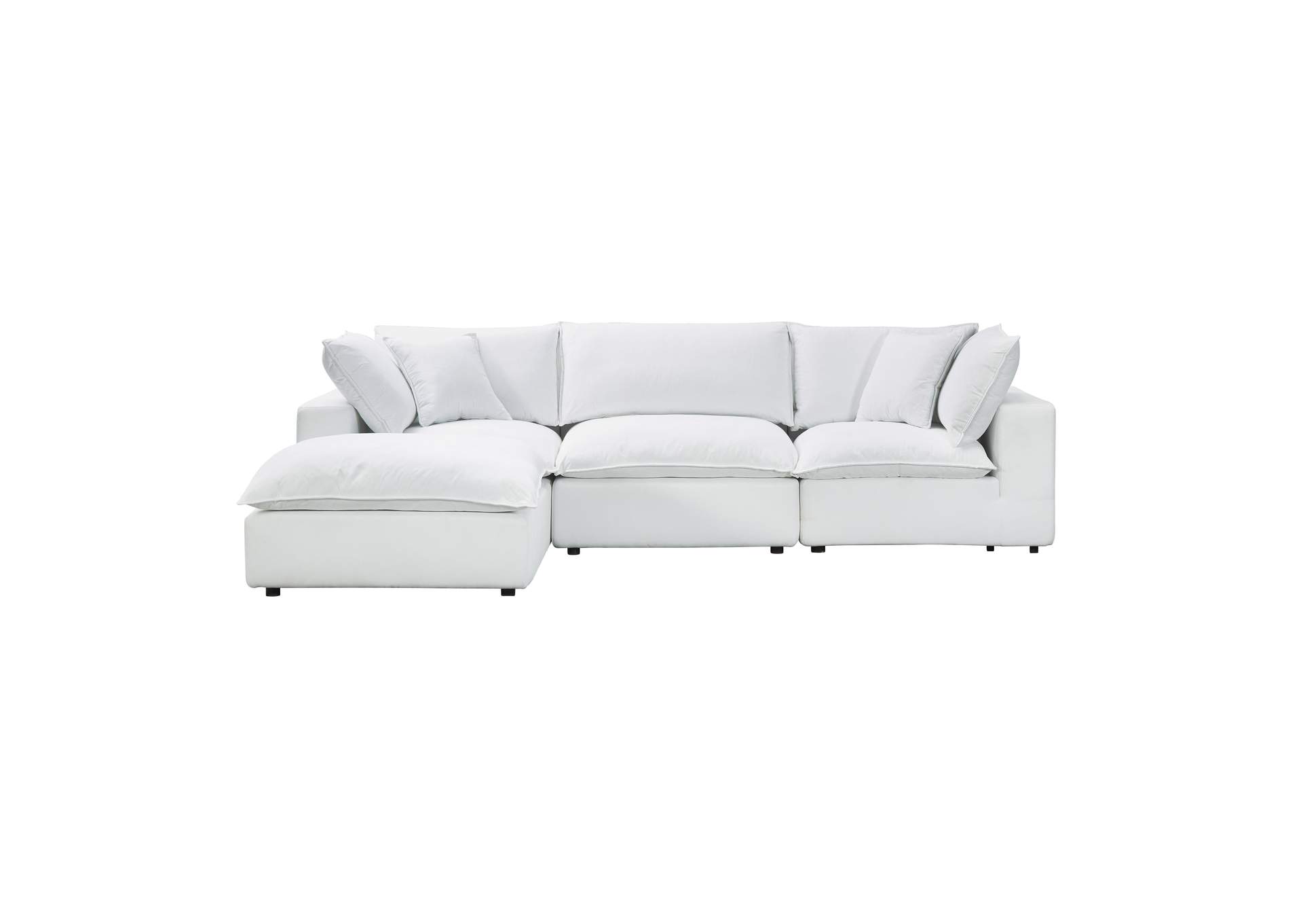Cali Pearl Performance Fabric Modular 4 Piece Sectional image 4