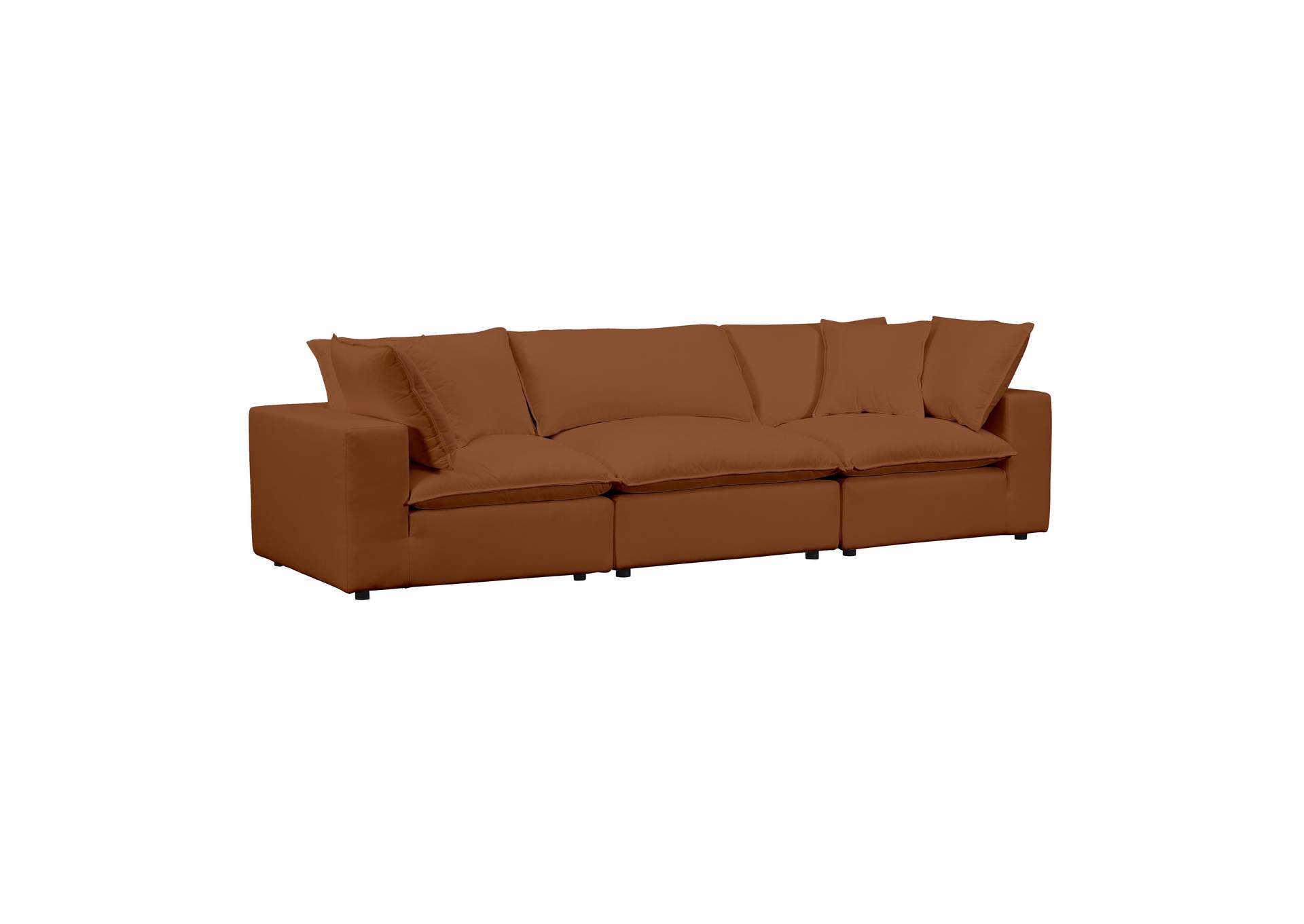 Cali Rust Performance Fabric Modular Sofa image 1