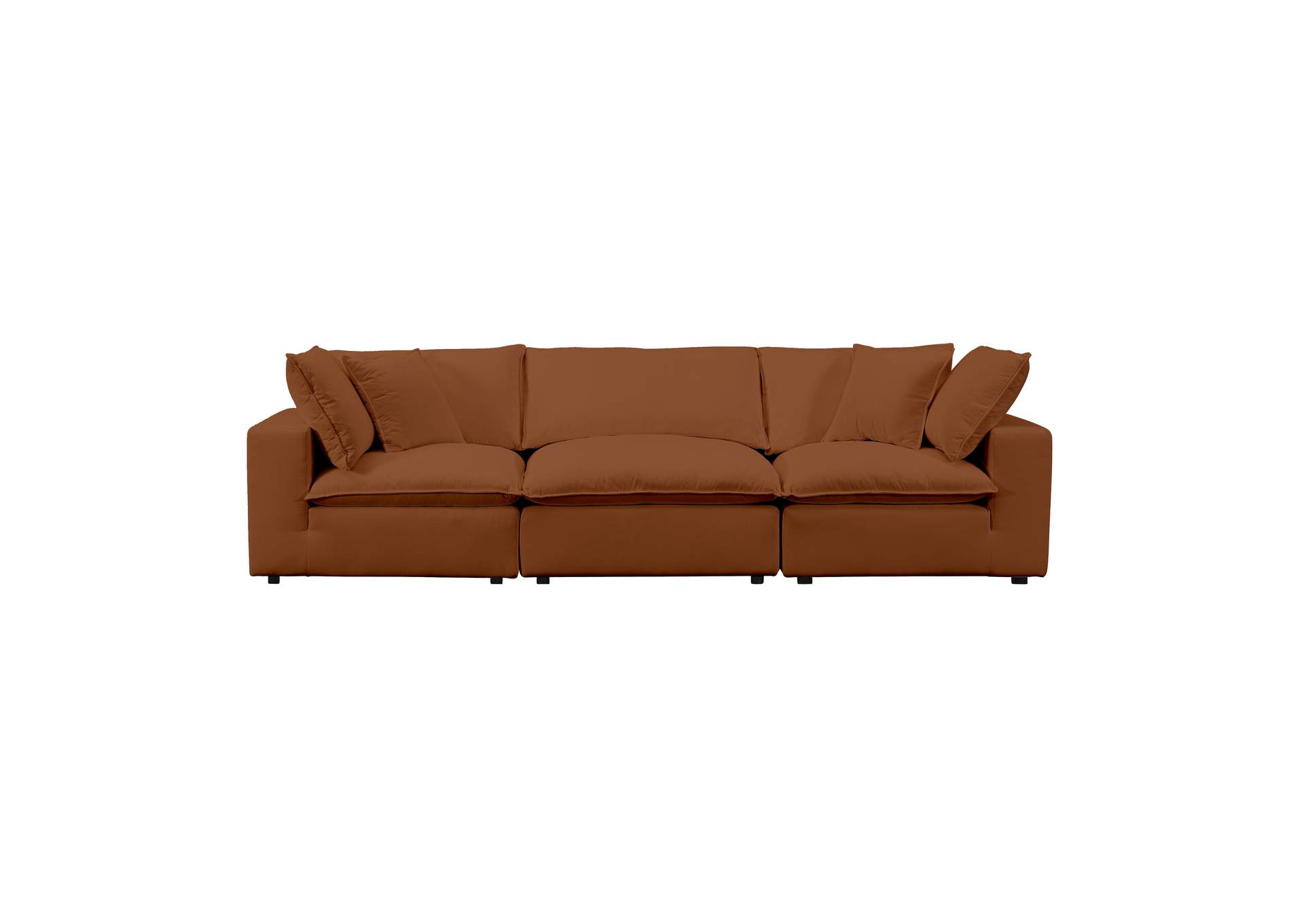 Cali Rust Performance Fabric Modular Sofa image 4