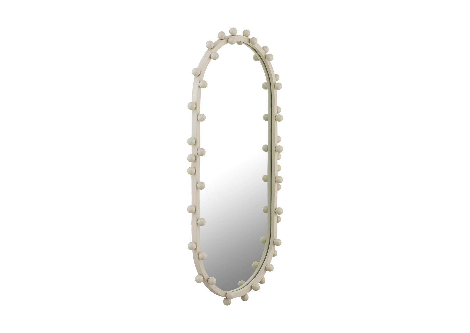 Bubbles Ivory Large Oval Wall Mirror image 1