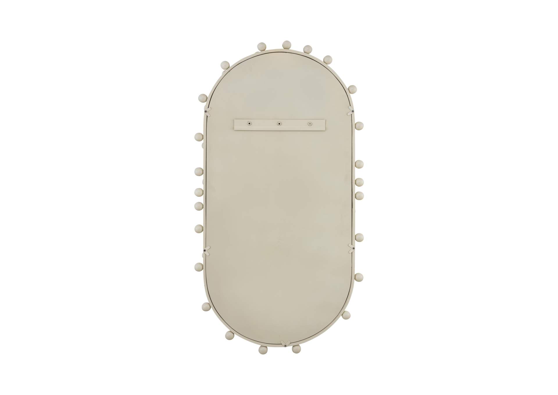 Bubbles Ivory Large Oval Wall Mirror image 3