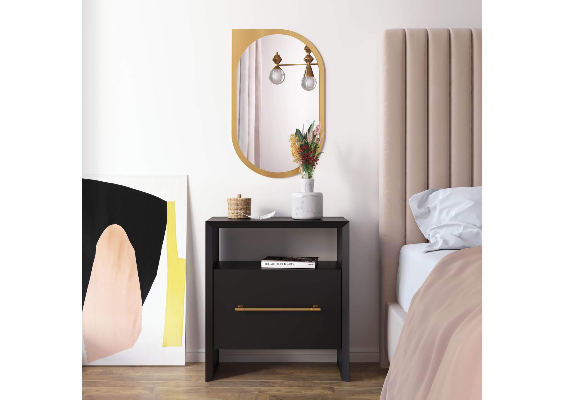 Libre Black Nightstand image 6