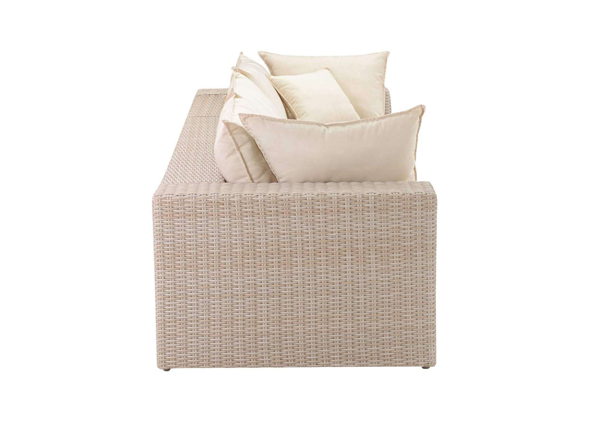 Cali Natural Wicker Outdoor Modular Sofa image 7