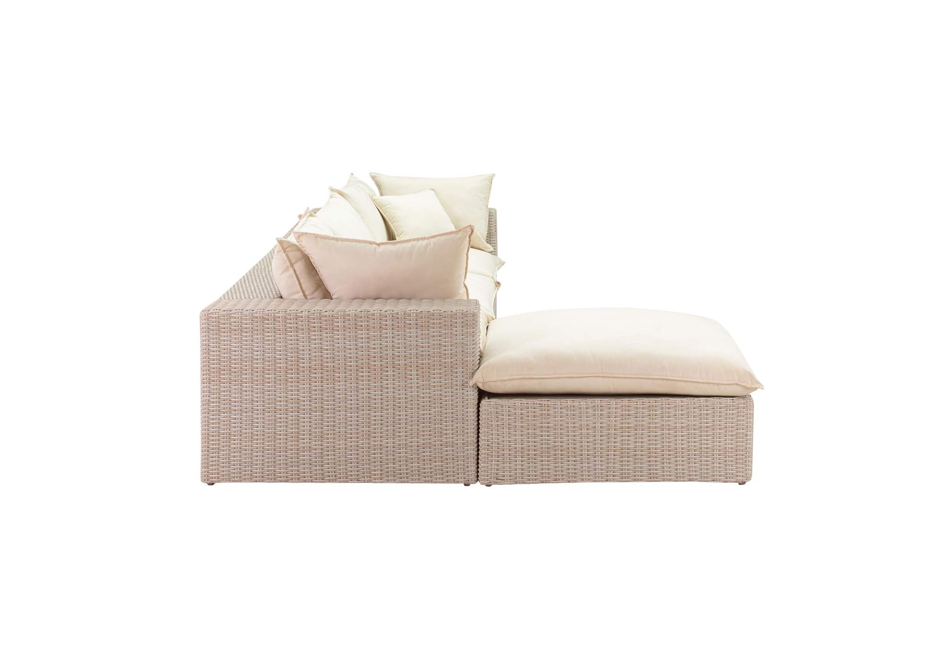 Cali Natural Wicker Outdoor Modular Sectional image 5