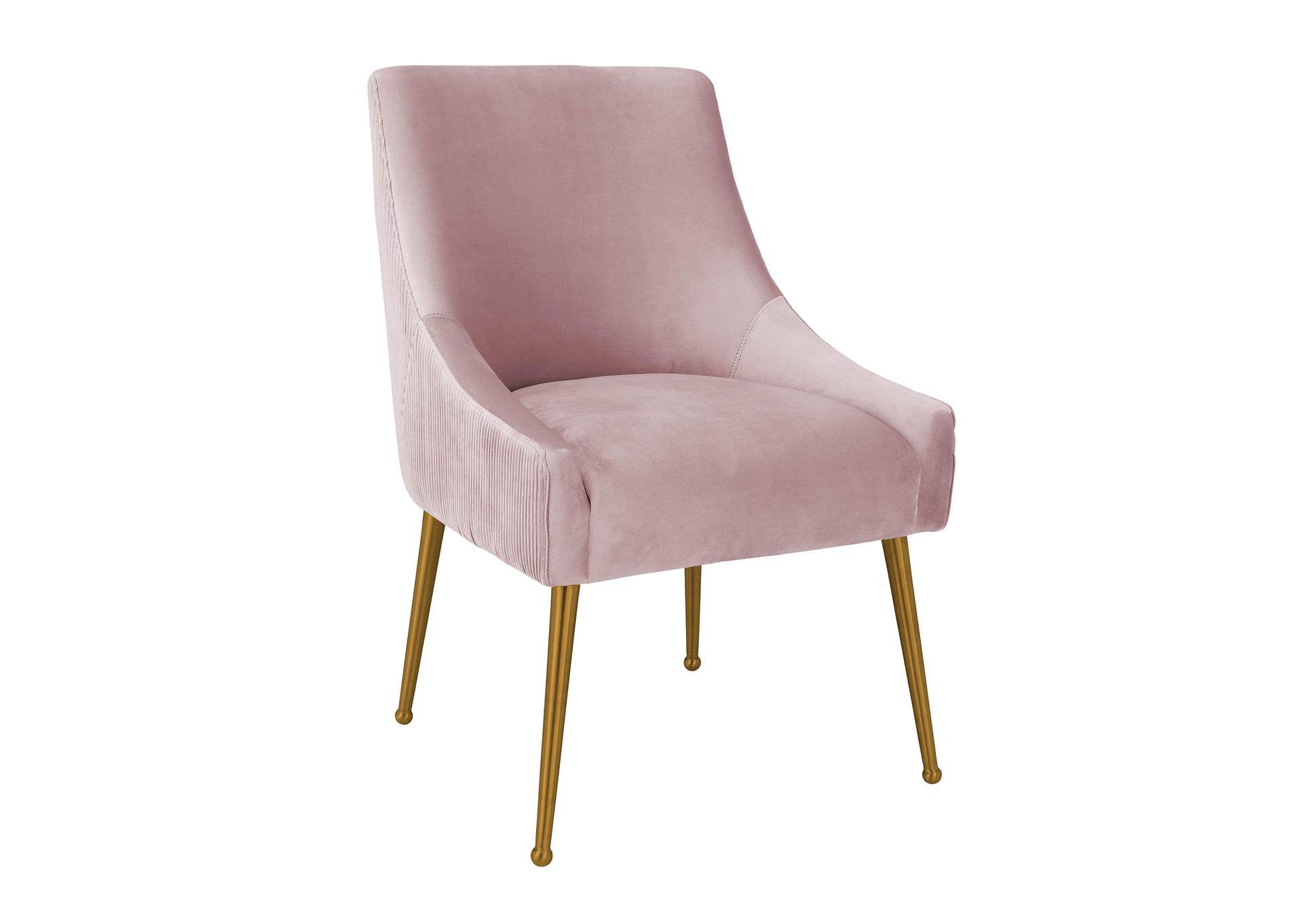 Beatrix Pleated Mauve Velvet Side Chair image 1