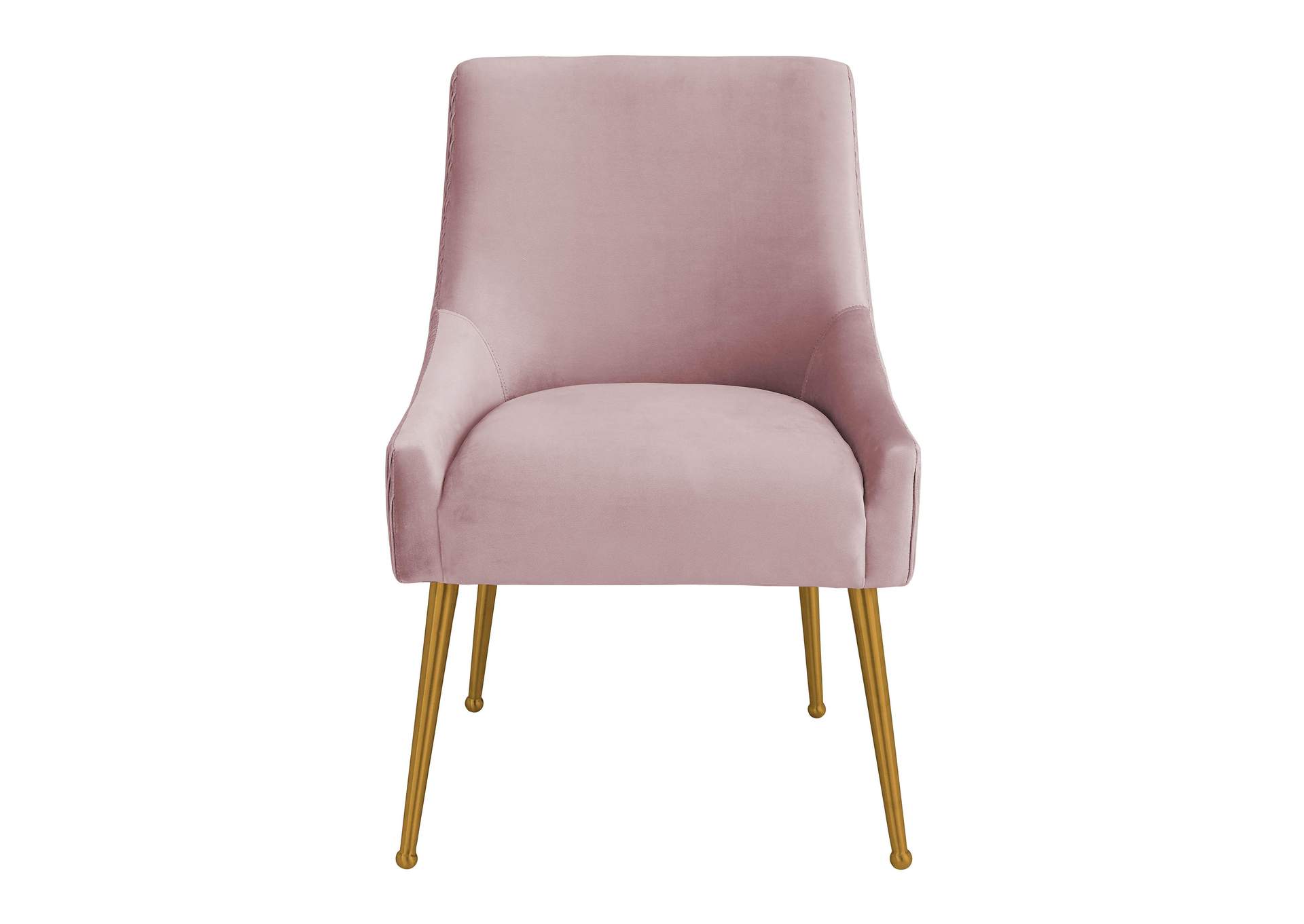 Beatrix Pleated Mauve Velvet Side Chair image 3