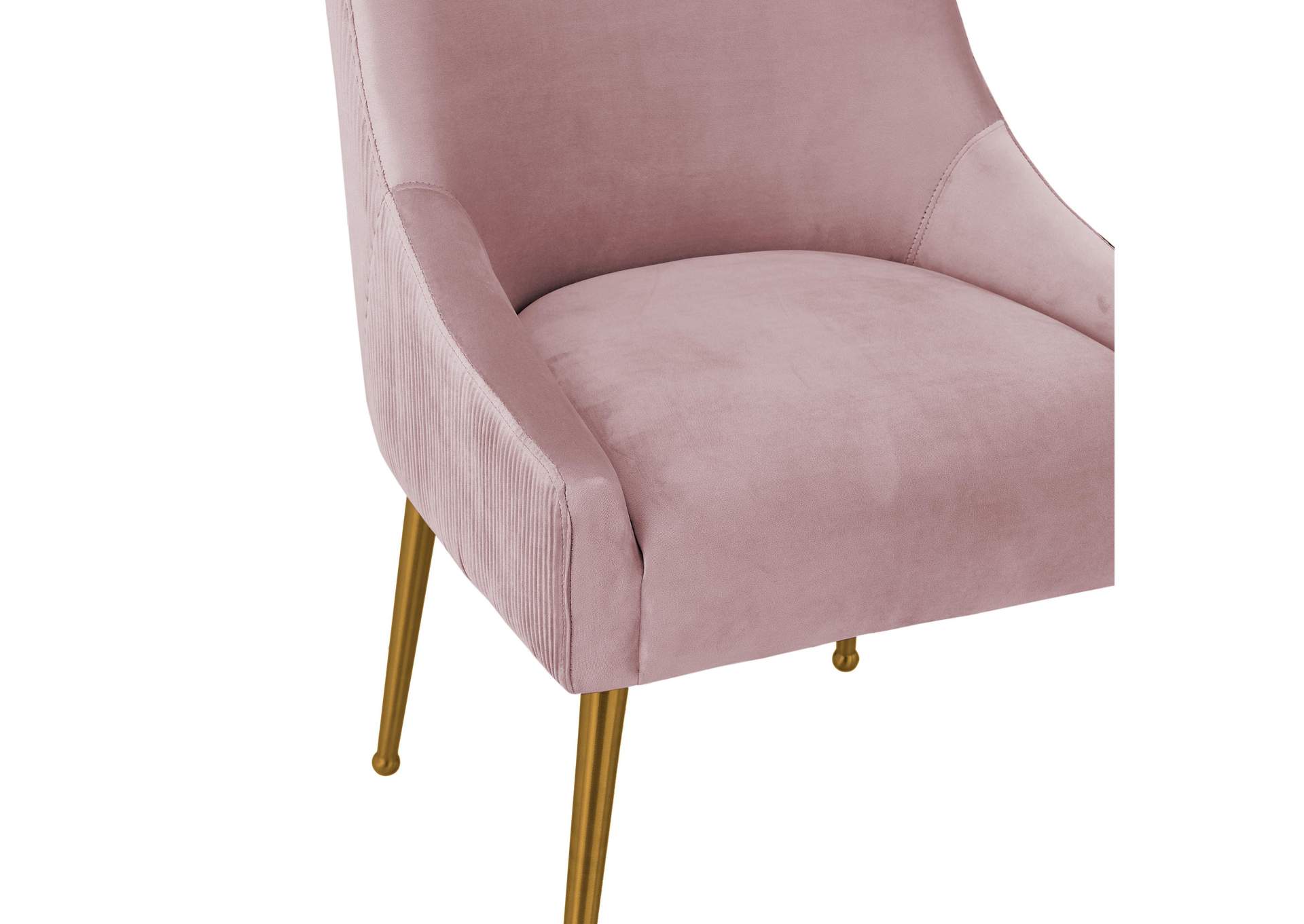 Beatrix Pleated Mauve Velvet Side Chair image 5