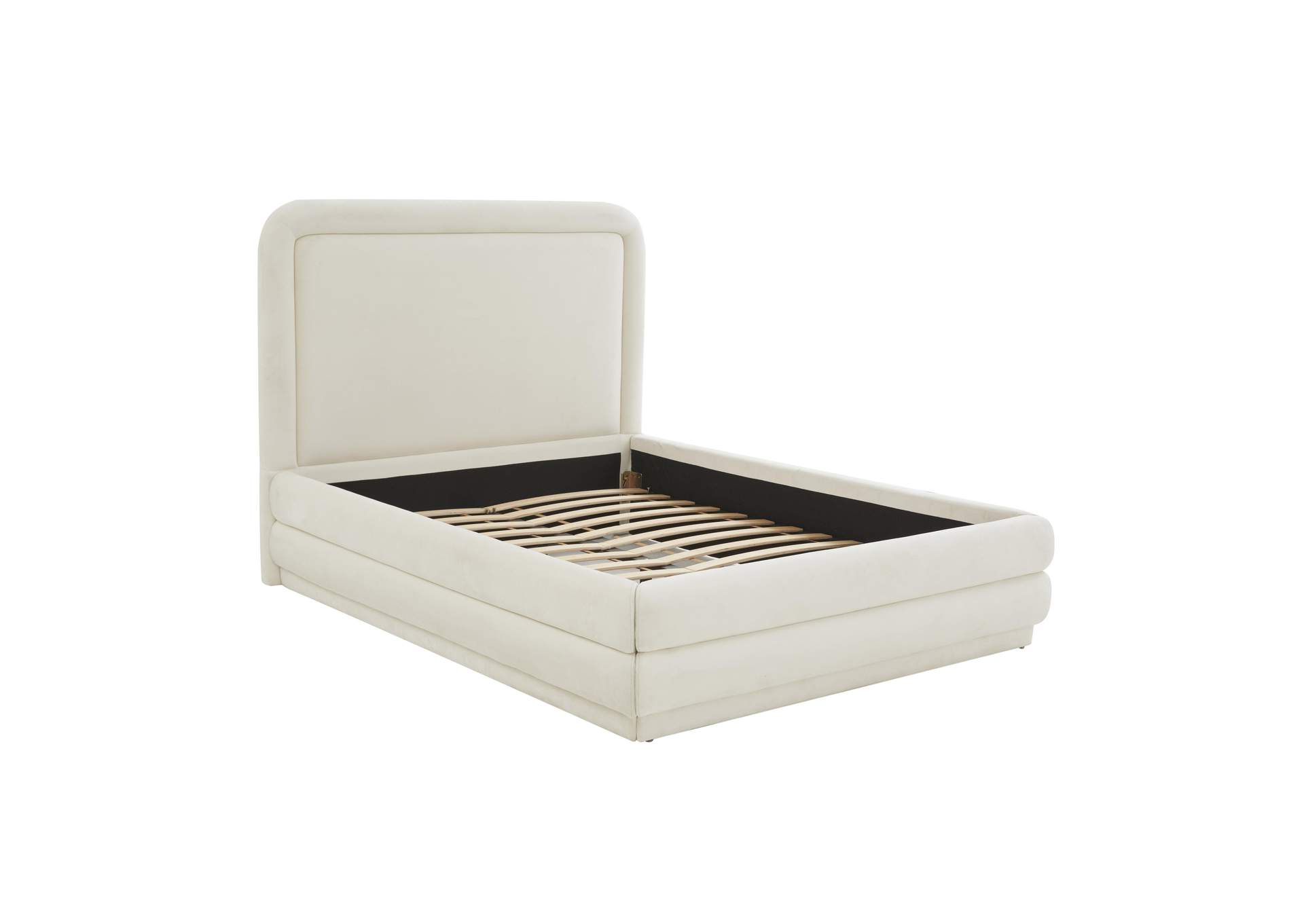 Briella Cream Velvet Queen Bed image 5