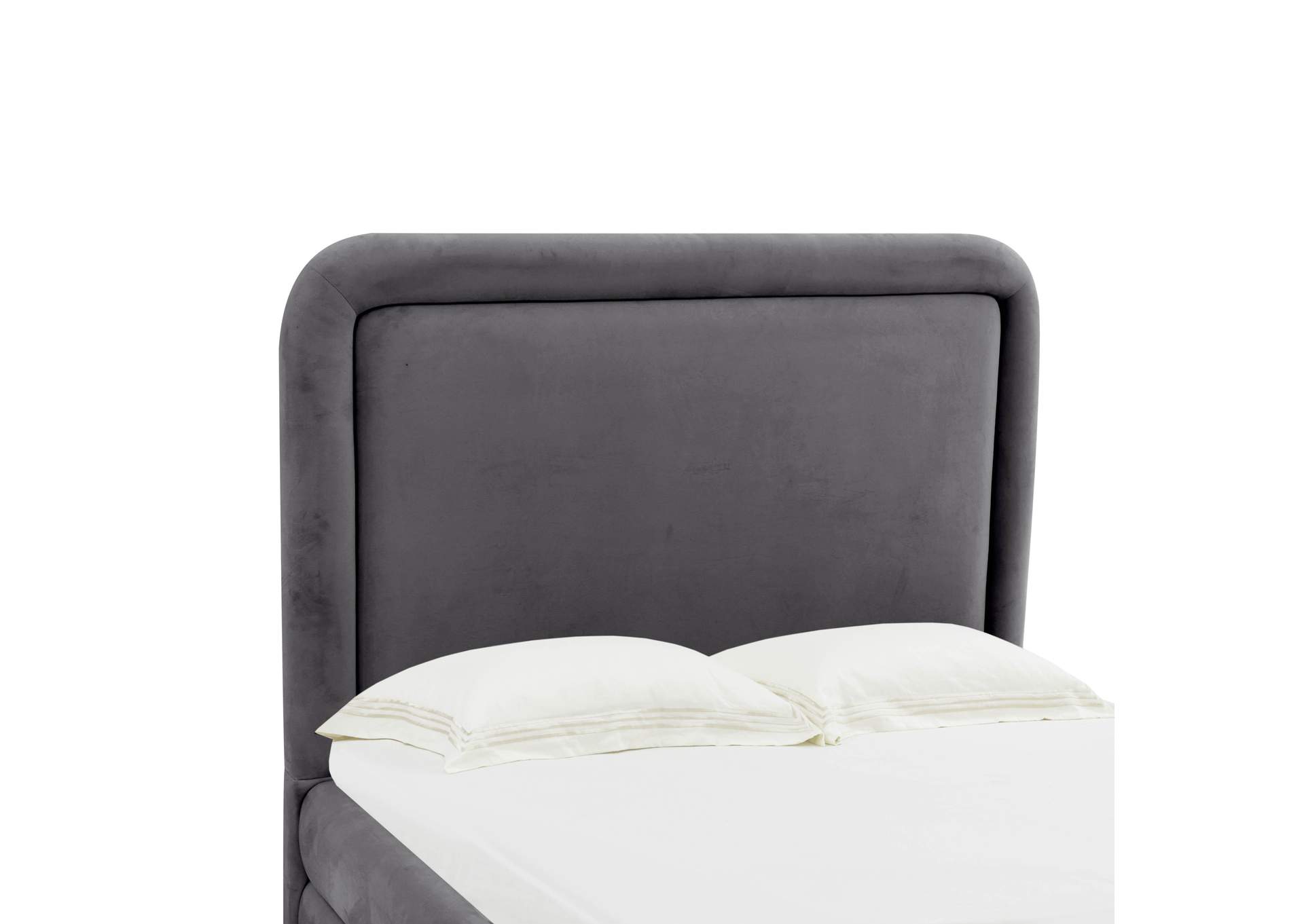 Briella Dark Grey Velvet Queen Bed image 6