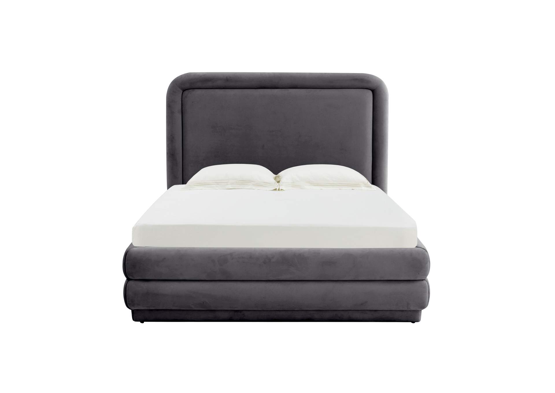 Briella Dark Grey Velvet Full Bed image 4