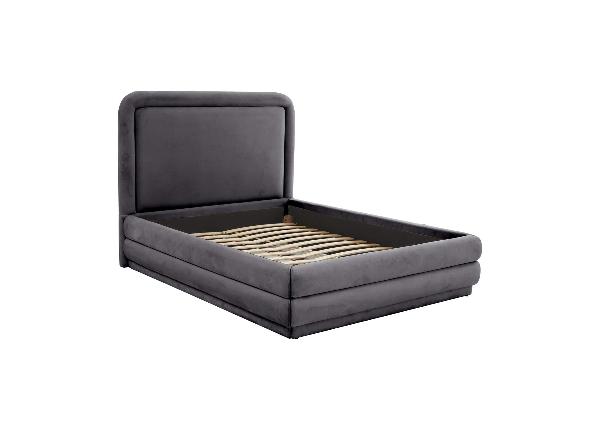 Briella Dark Grey Velvet Full Bed image 5
