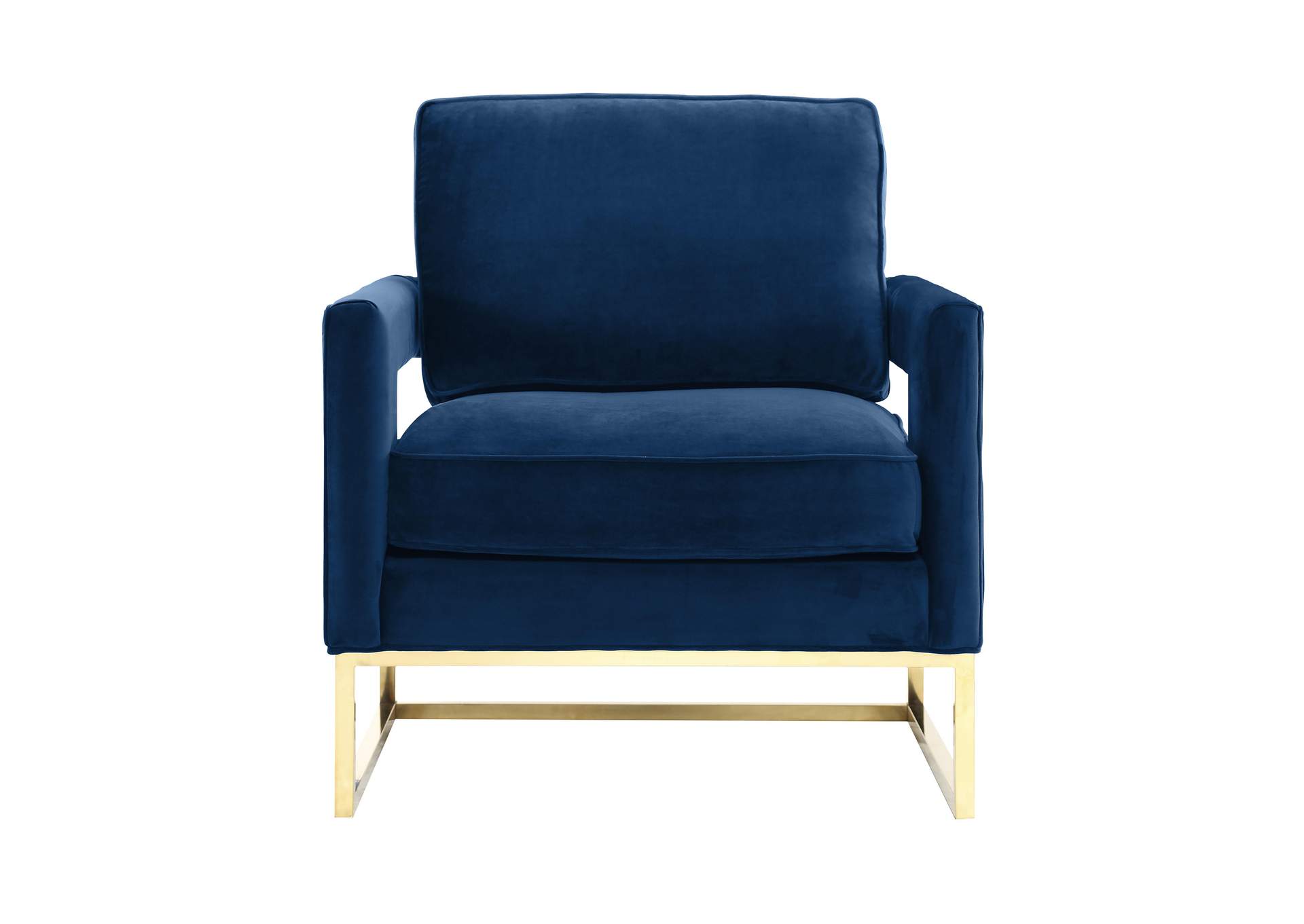 Avery Navy Velvet Chair image 5