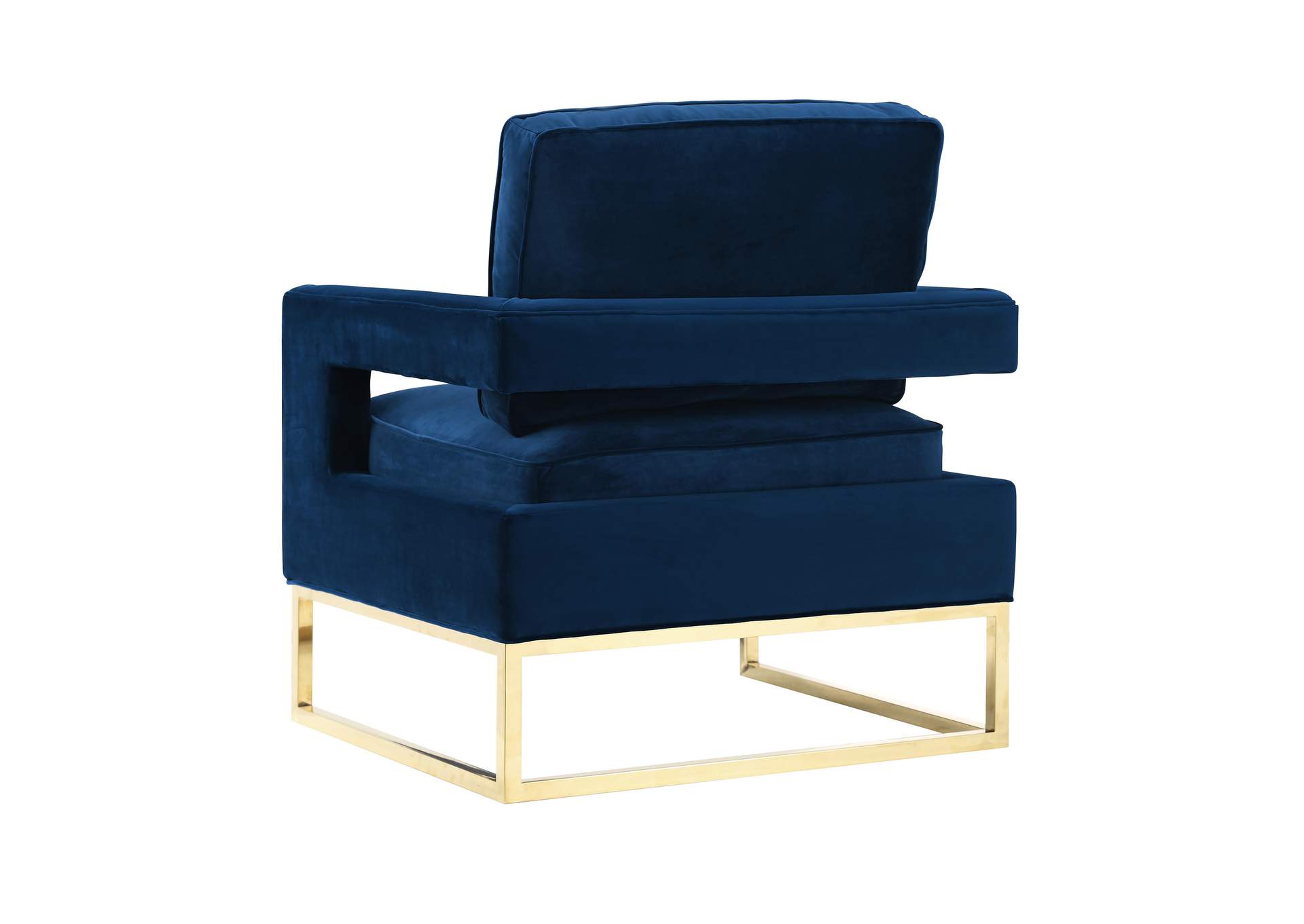 Avery Navy Velvet Chair image 6