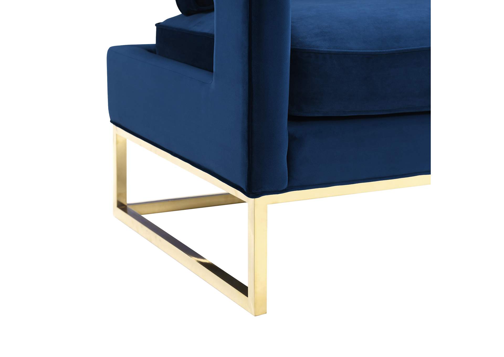 Avery Navy Velvet Chair image 7