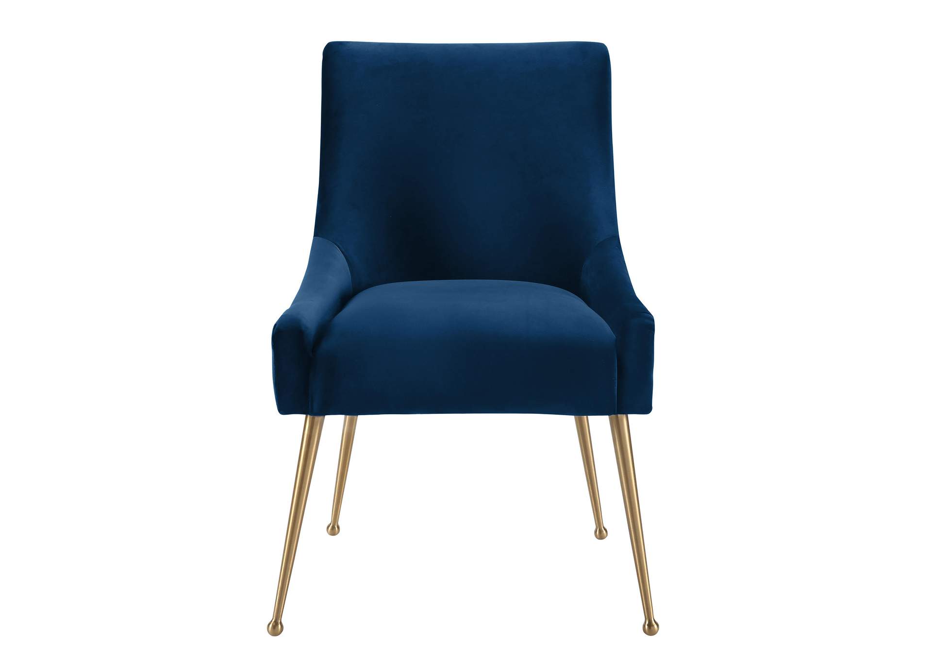 Beatrix Navy Velvet Side Chair image 3