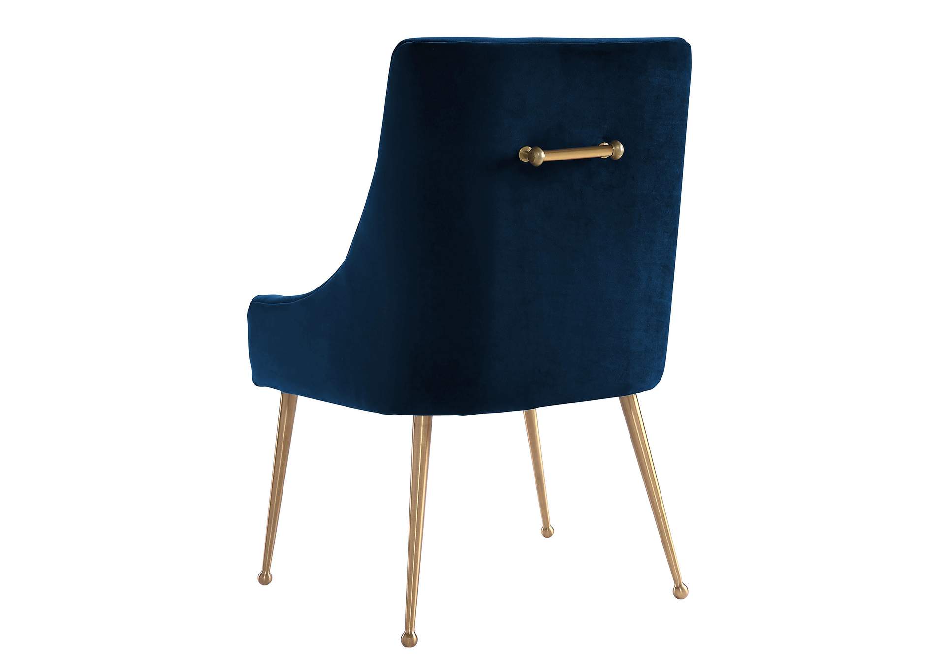 Beatrix Navy Velvet Side Chair image 4