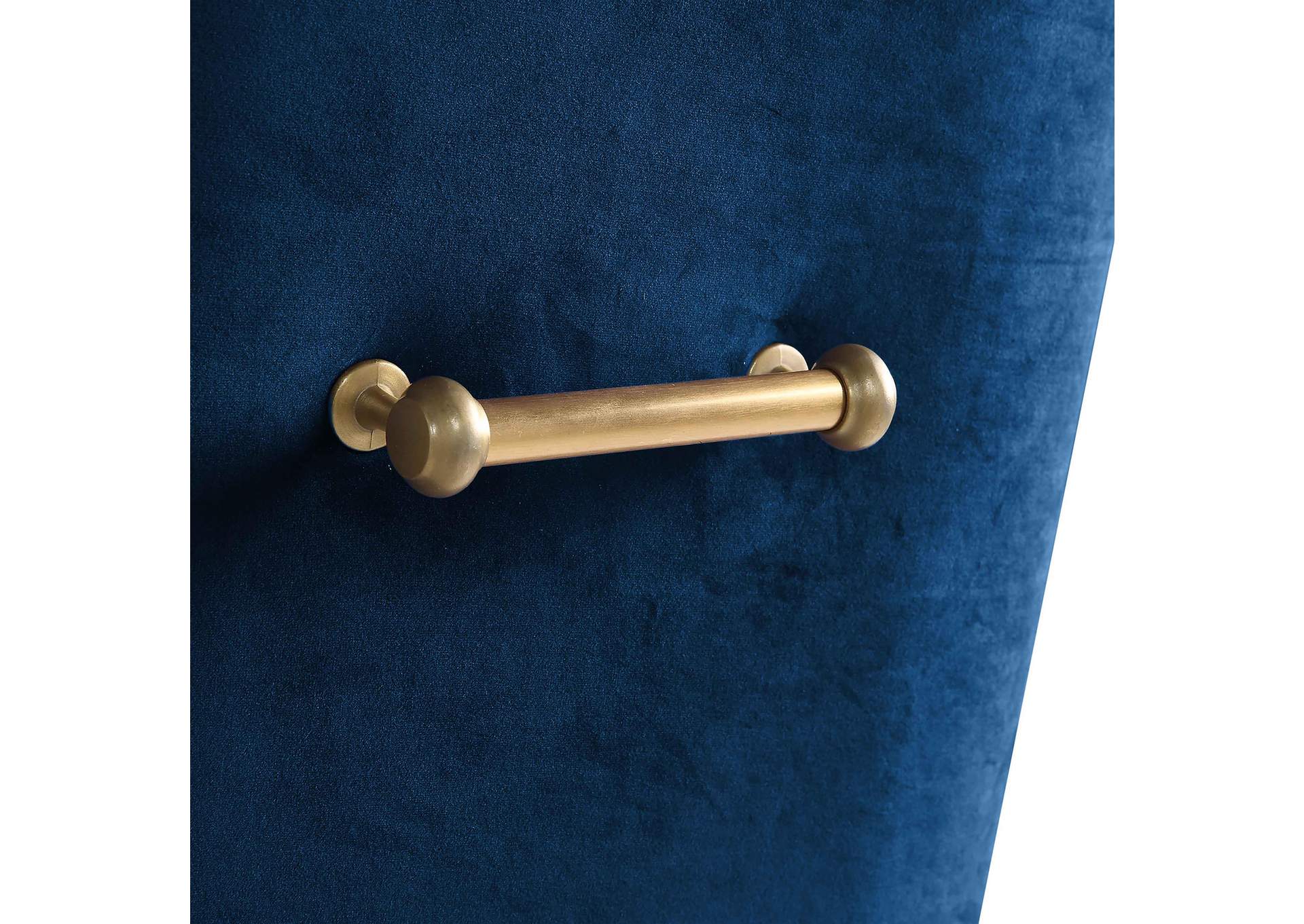 Beatrix Navy Velvet Side Chair image 5