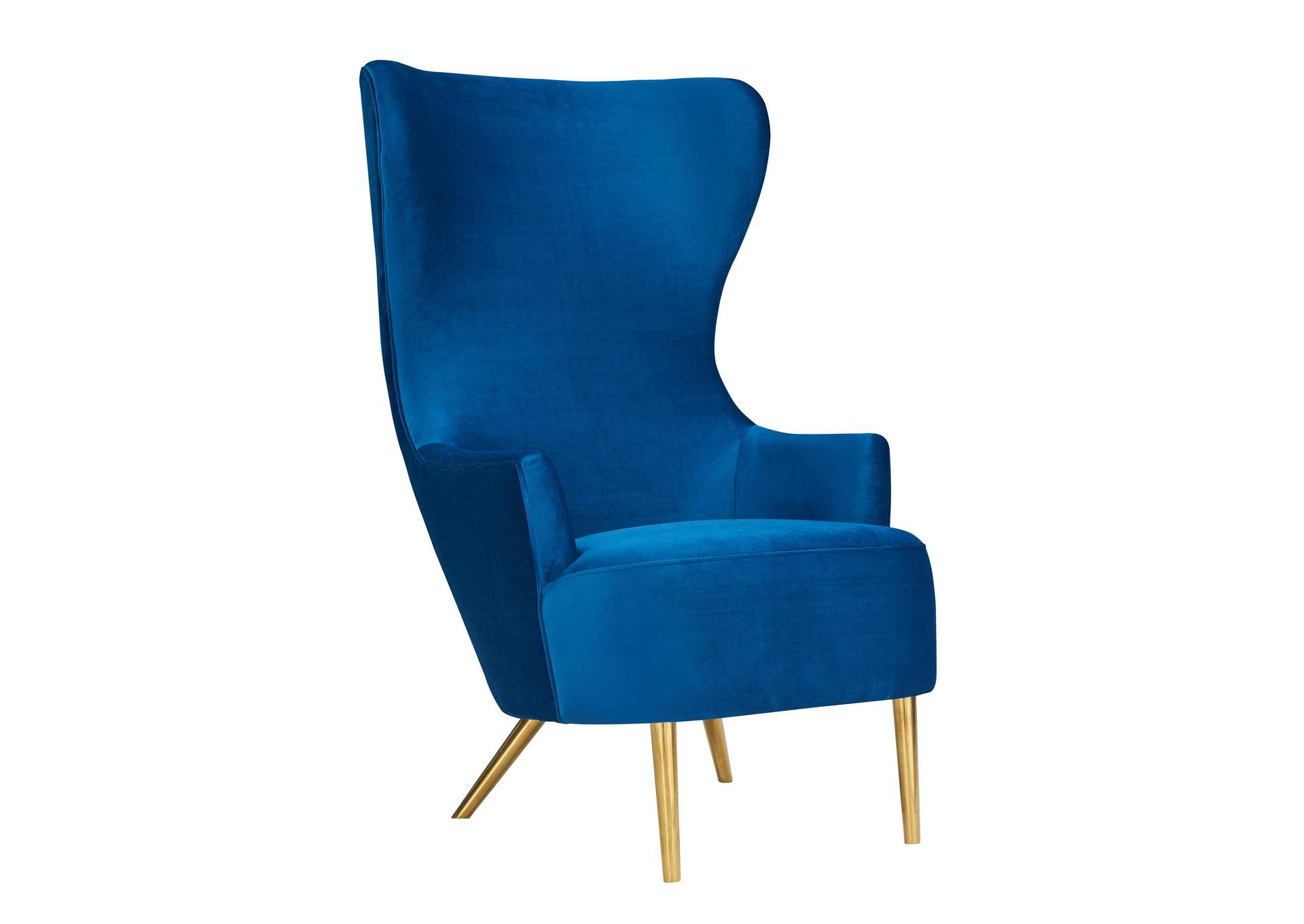 Julia Navy Wingback Chair image 1