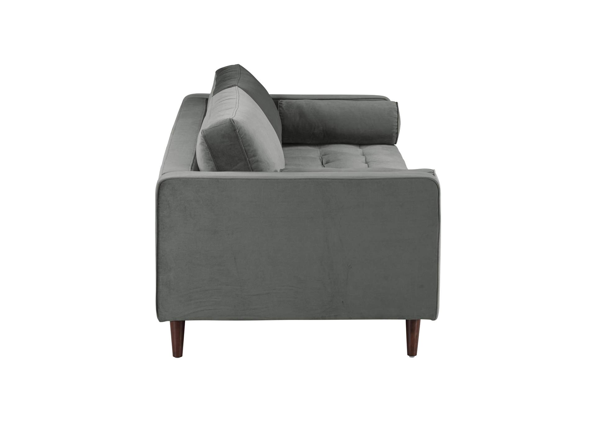 Cave Ash Gray Velvet Sofa image 5