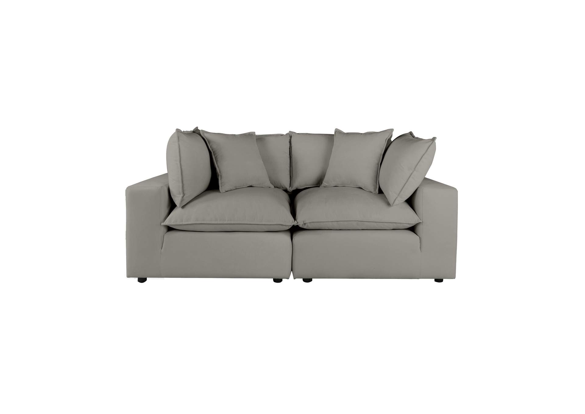 Cali Slate Performance Fabric Modular Loveseat image 4