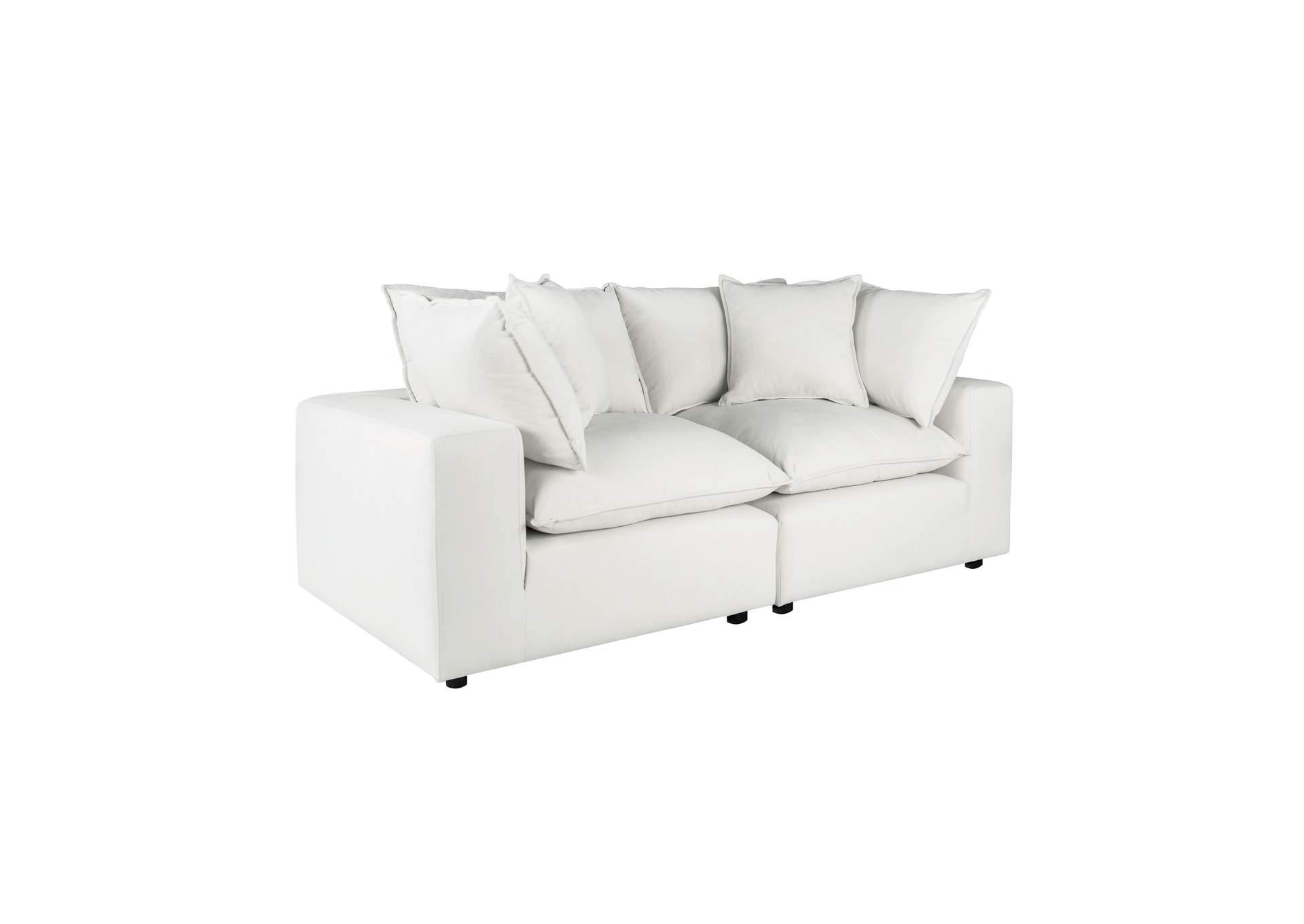 Cali Pearl Performance Fabric Modular Loveseat image 1