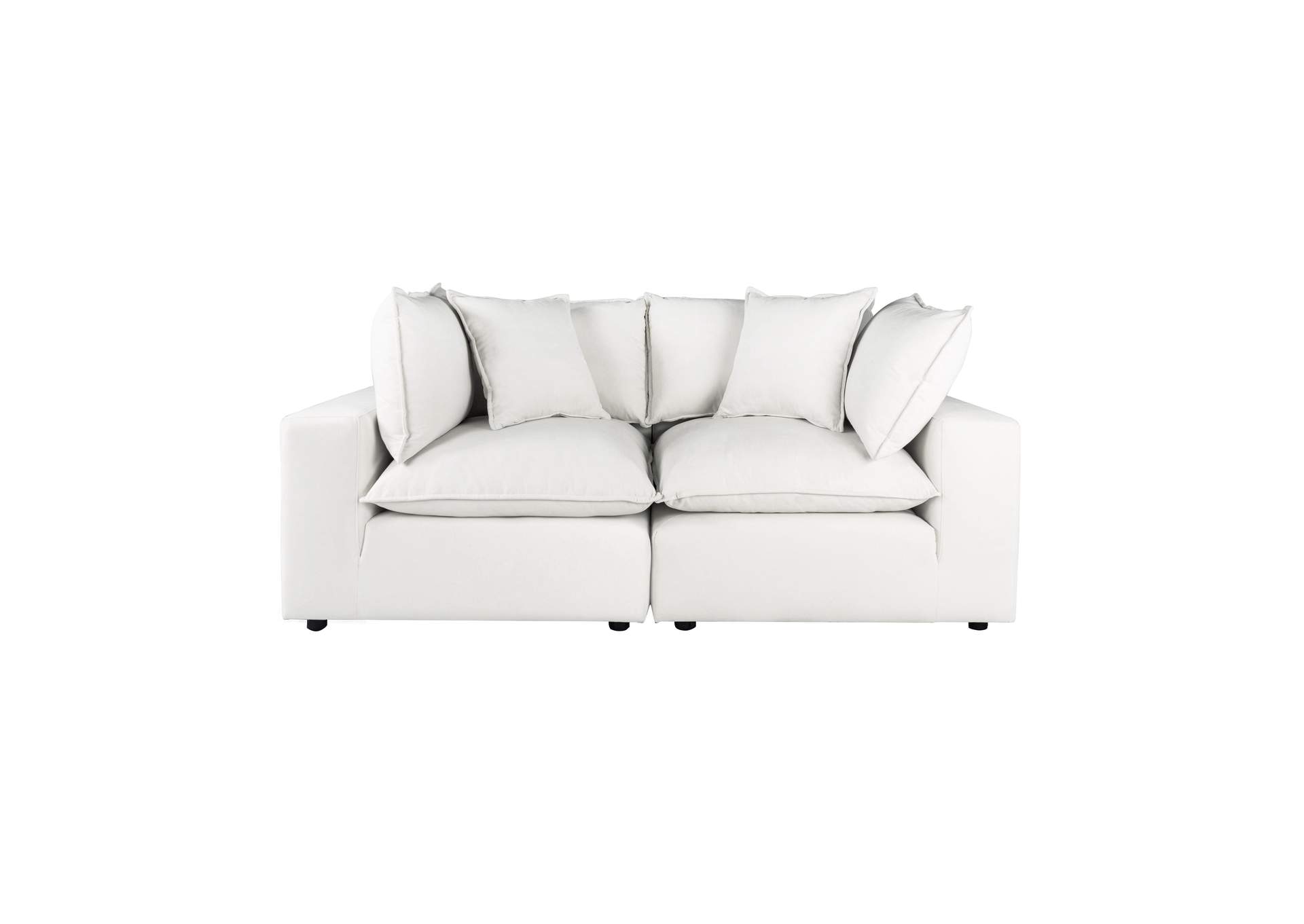 Cali Pearl Performance Fabric Modular Loveseat image 4