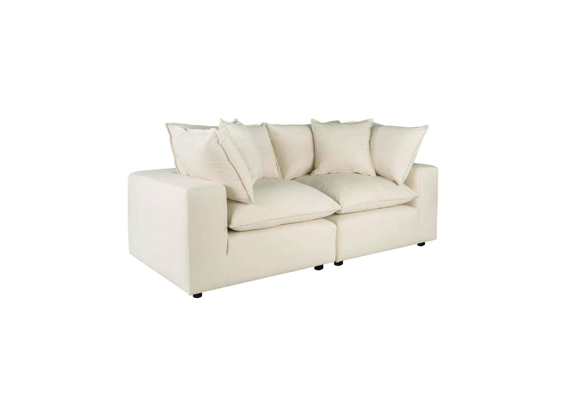 Cali Natural Performance Fabric Modular Loveseat image 1