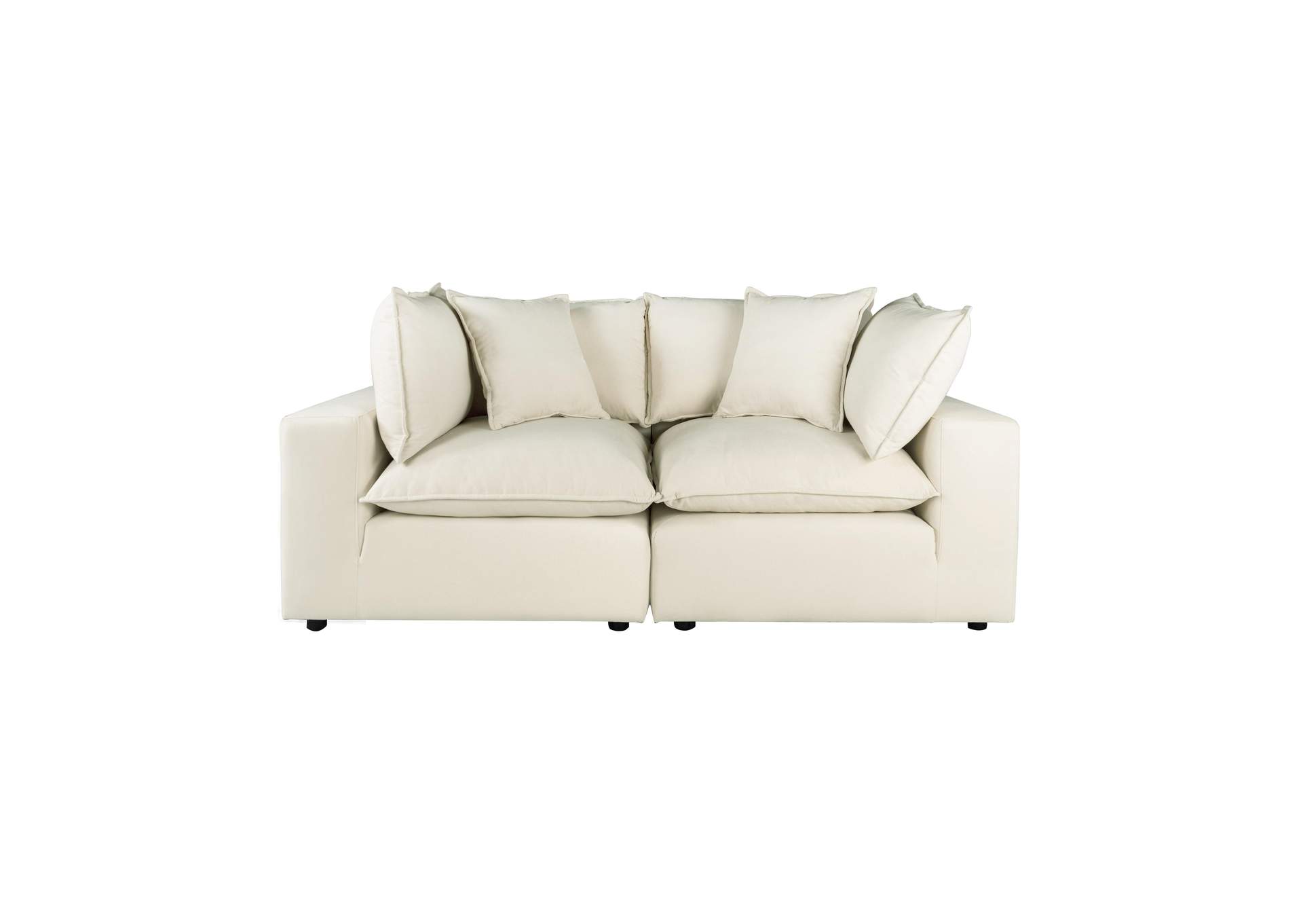 Cali Natural Performance Fabric Modular Loveseat image 4
